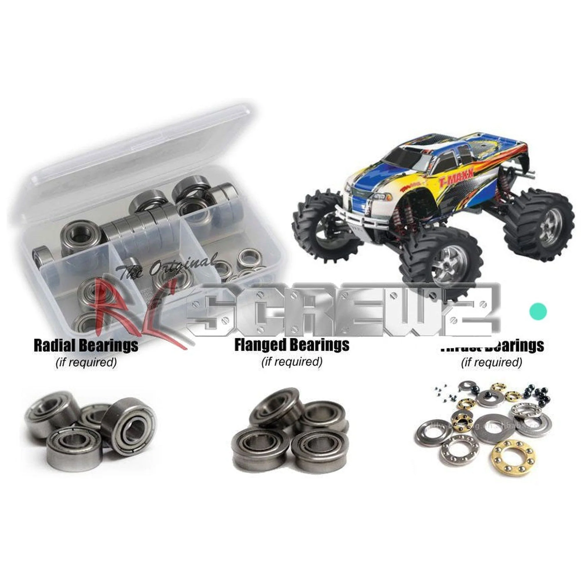 RCScrewZ Metal Shielded Bearing Kit tra009b for Traxxas T-Maxx 1.5 - Picture 1 of 12