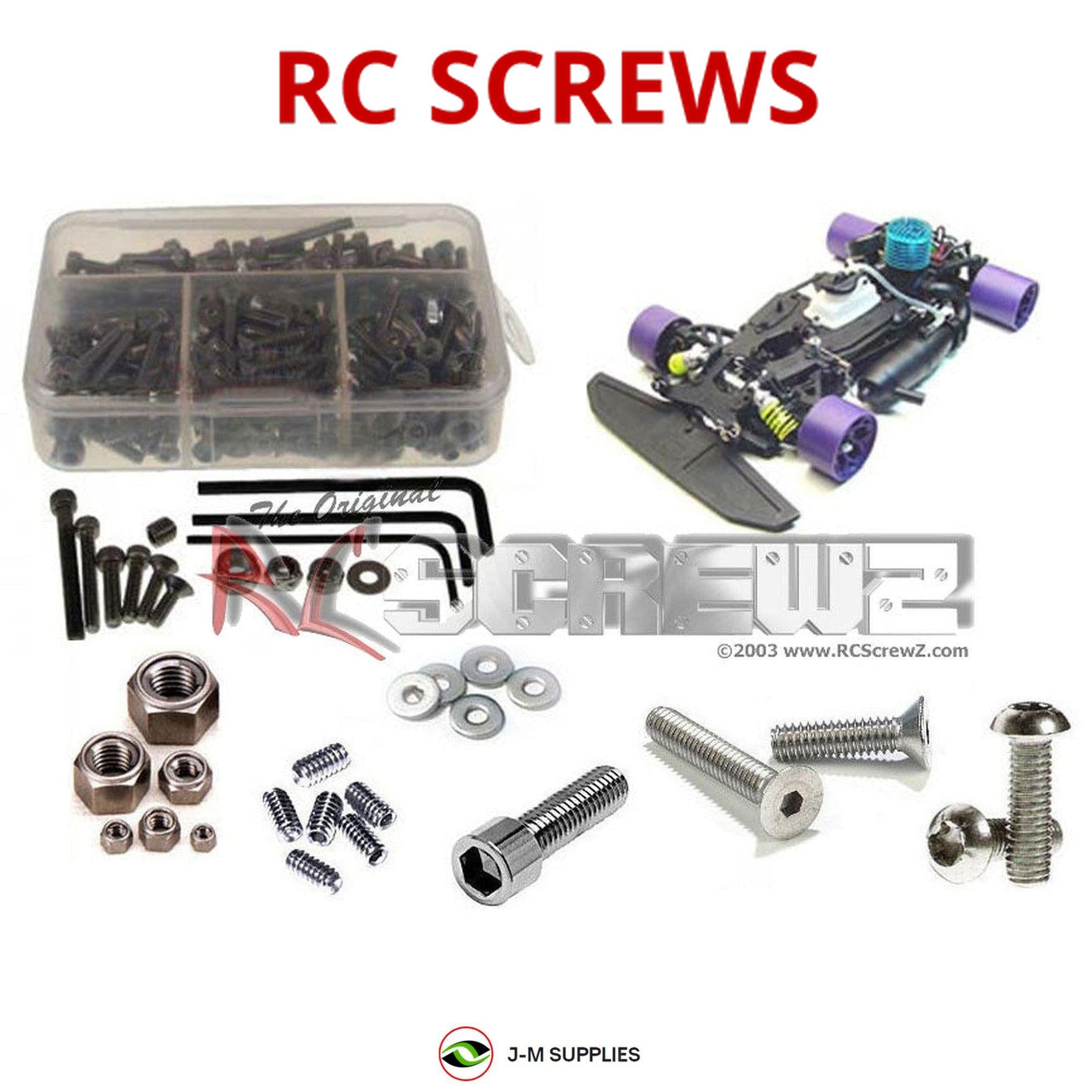 RCScrewZ Stainless Steel Screw Kit crc001 for CRC Maddog 1/8th Nitro Onroad - Picture 1 of 12