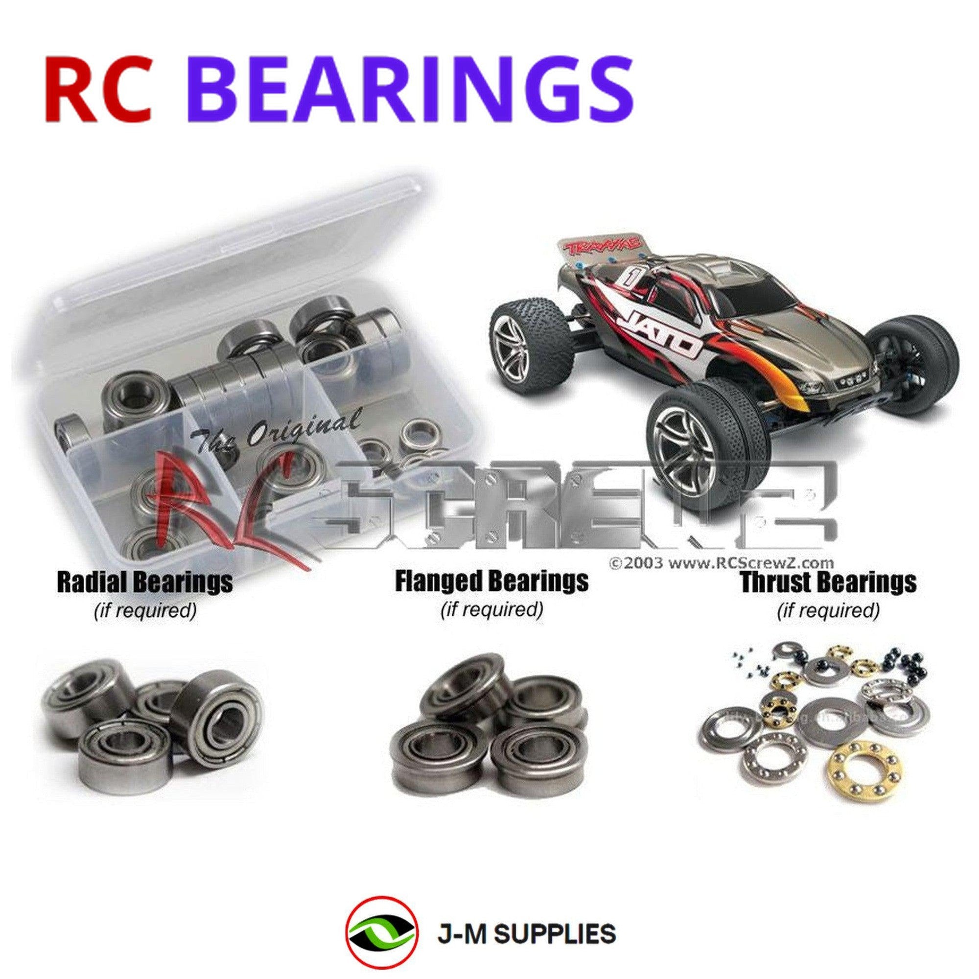 RCScrewZ Metal Shielded Bearing Kit tra014b for Traxxas Jato 2.5 - Picture 1 of 12