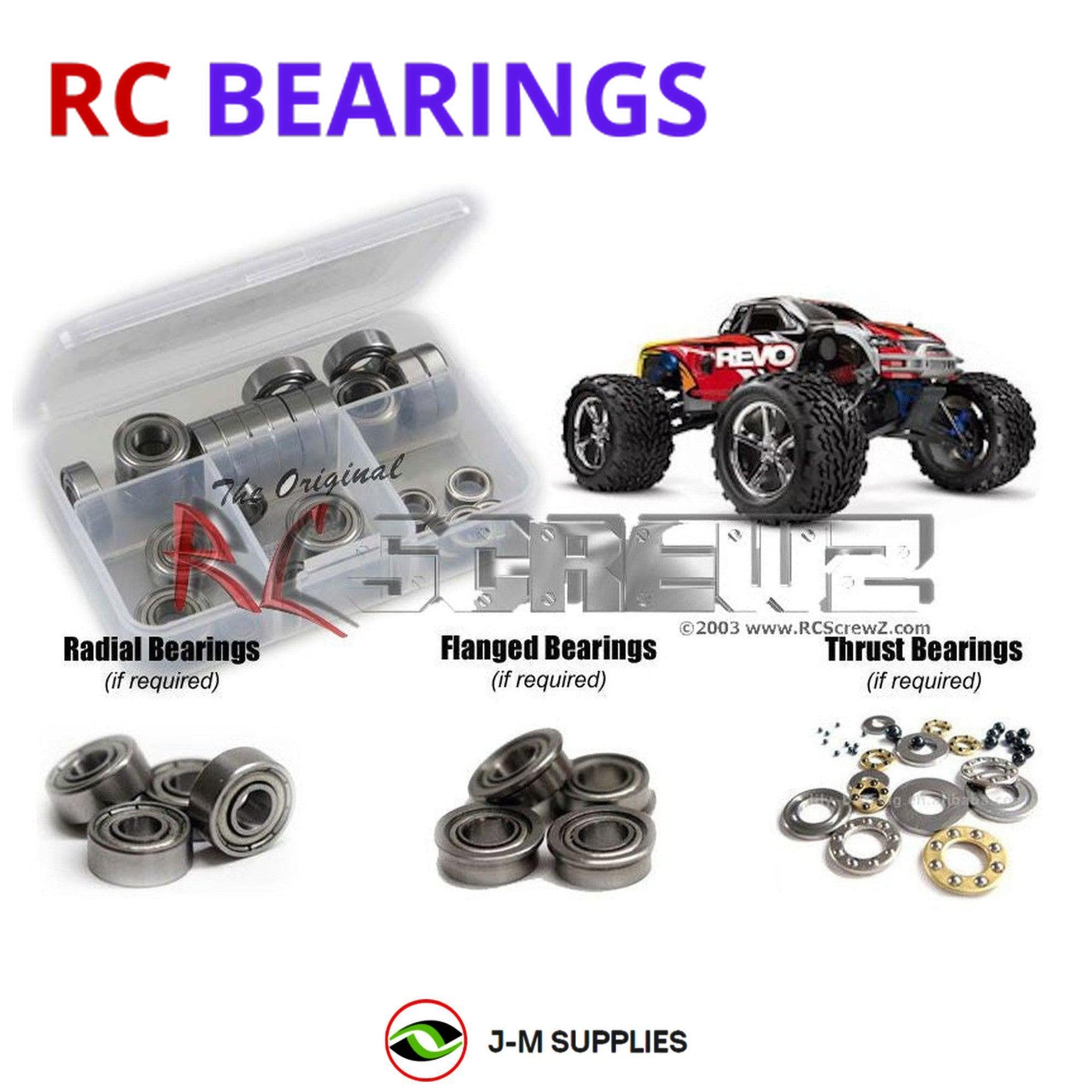 RCScrewZ Metal Shielded Bearing Kit tra012b for Traxxas Revo 2.5 RTR - Picture 1 of 12