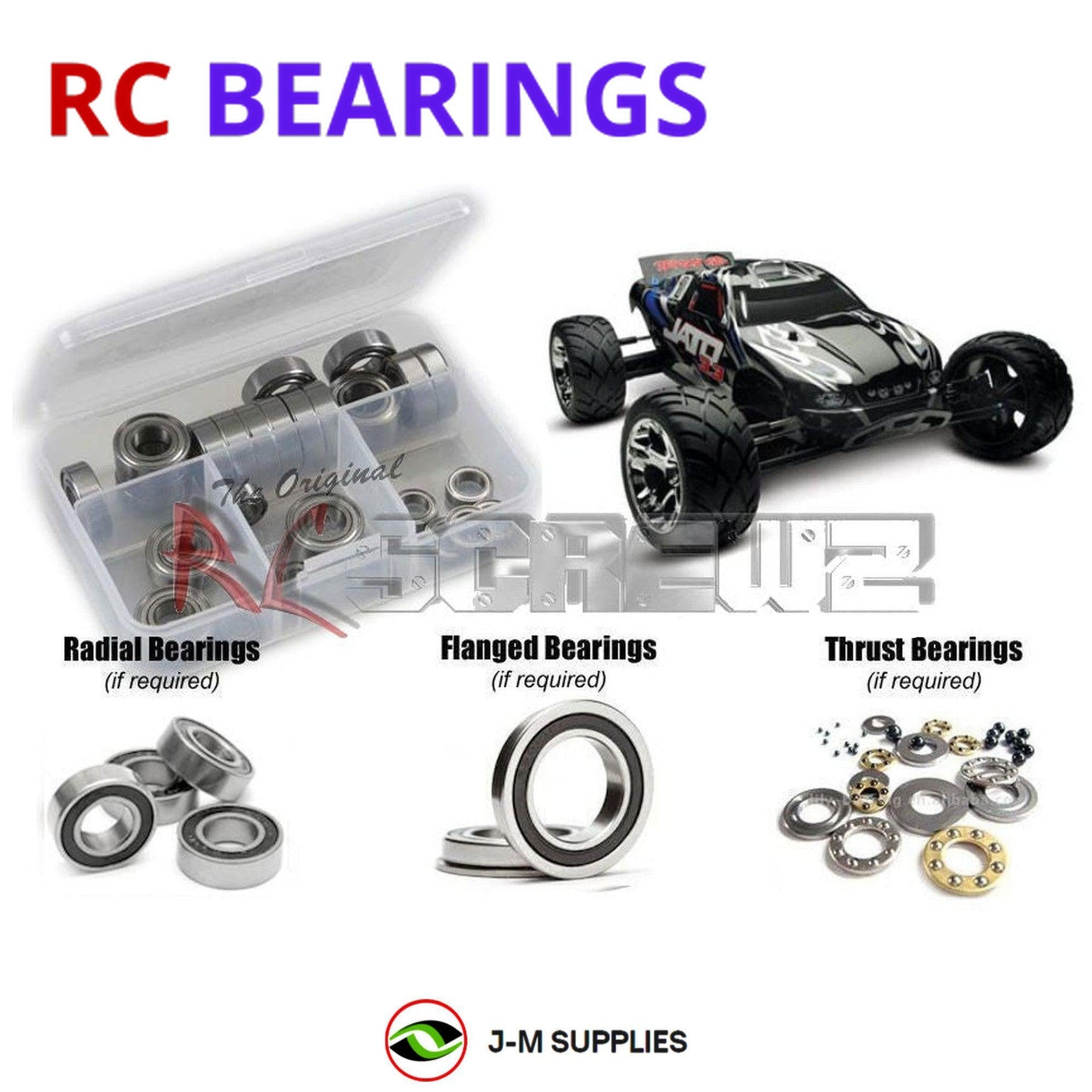 RCScrewZ Rubber Shielded Bearing Kit tra018r for Traxxas Jato 3.3 #5507 - Picture 1 of 12