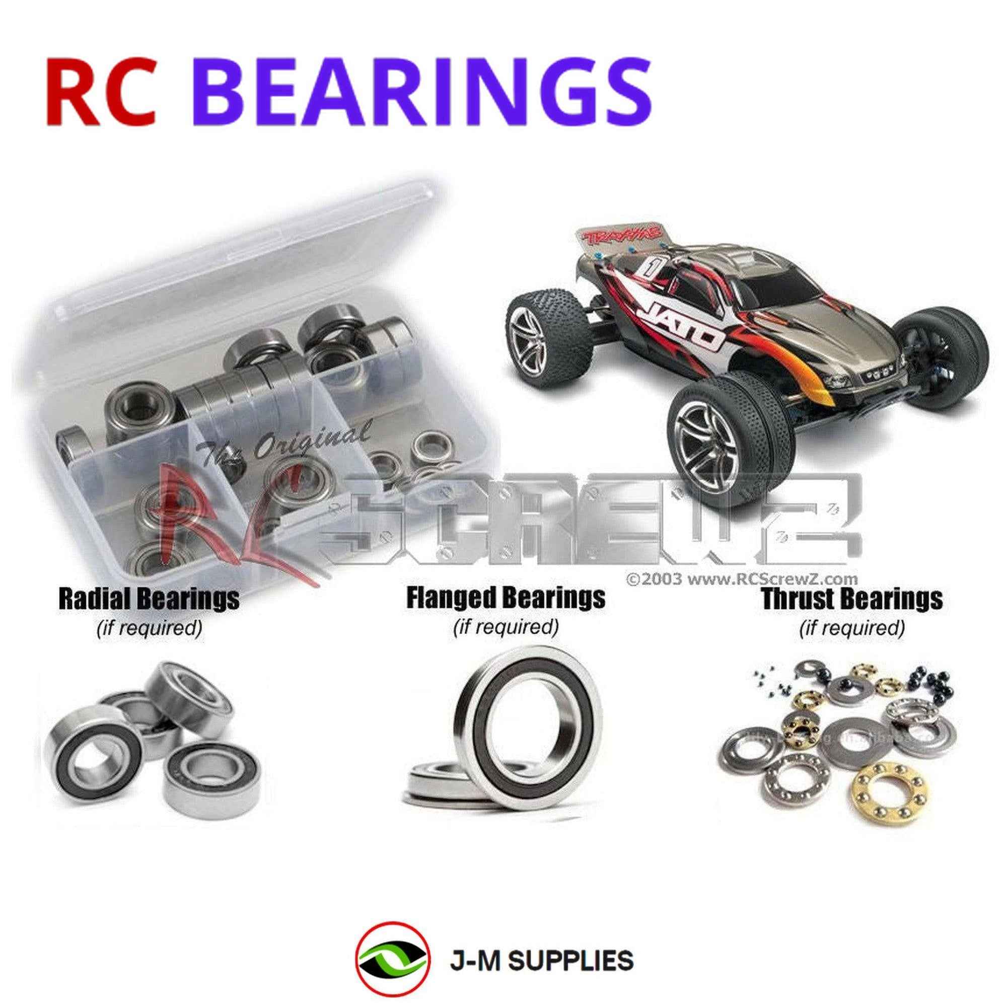 RCScrewZ Rubber Shielded Bearing Kit tra014r for Traxxas Jato 2.5 - Picture 1 of 12