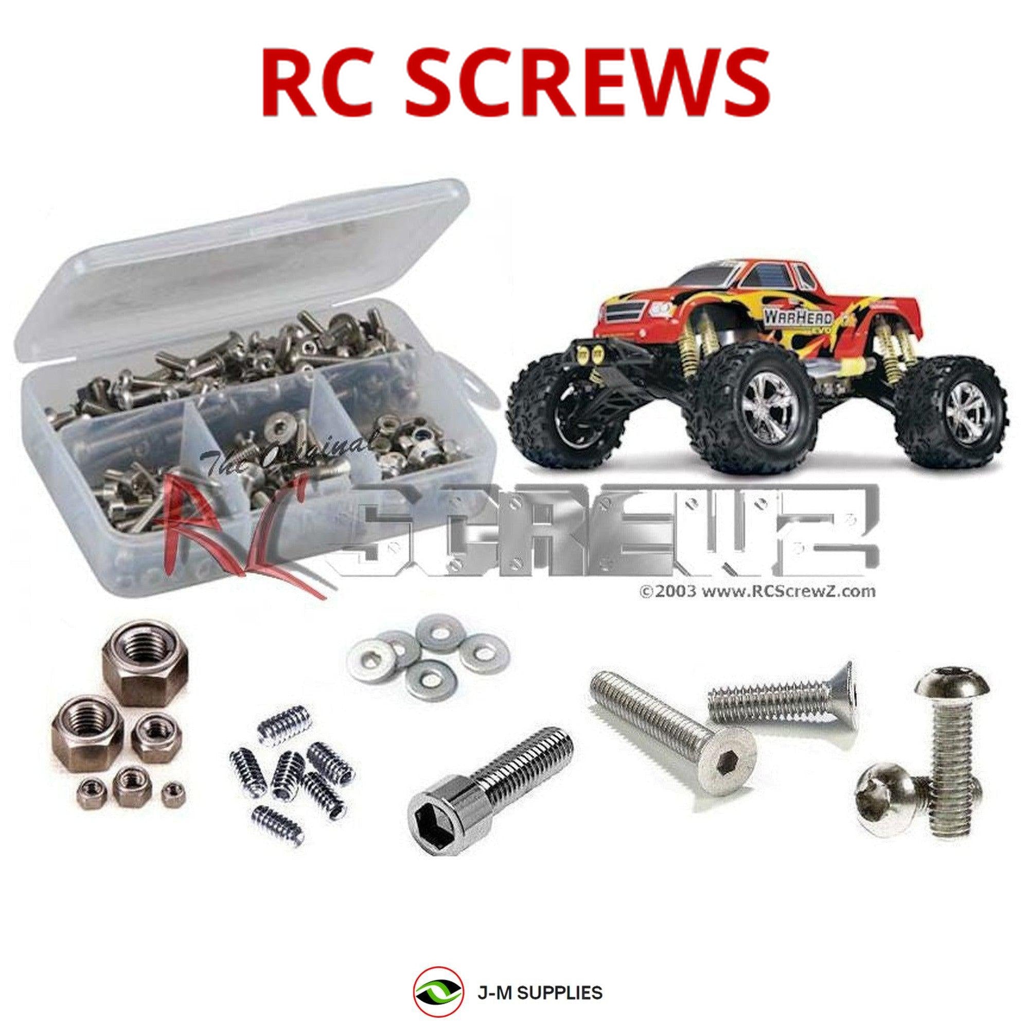 RCScrewZ Stainless Steel Screw Kit dur018 for Duratrax Warhead - Picture 1 of 12