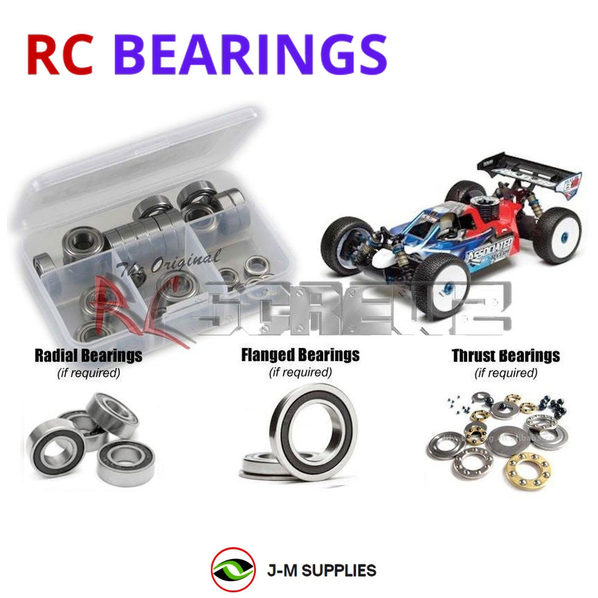 RCScrewZ Rubber Shielded Bearing Kit ass069r for Associated RC8 B3 Team - Picture 1 of 12