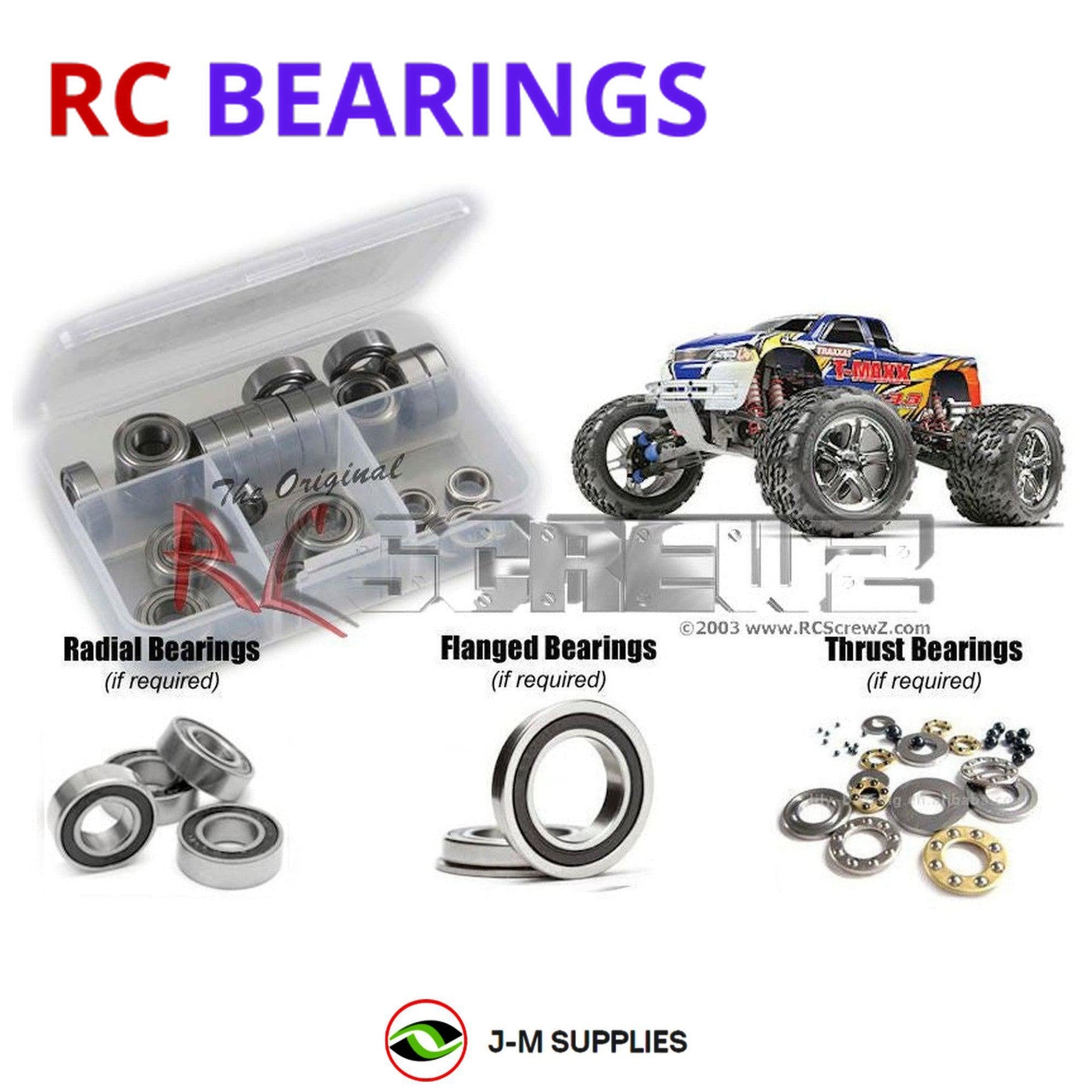 RCScrewZ Rubber Shielded Bearing Kit tra016r for Traxxas T-Maxx 3.3 #4907 - Picture 1 of 12