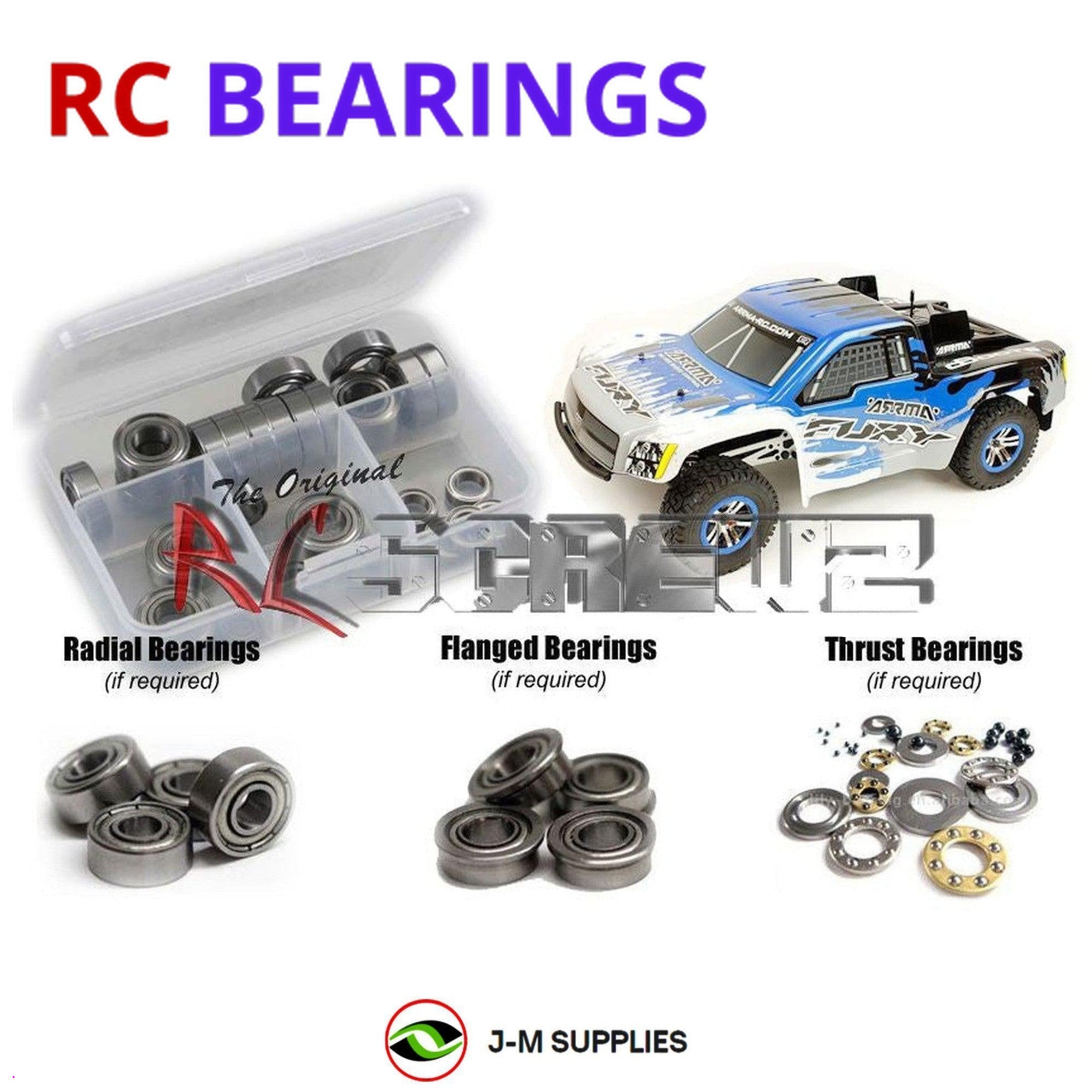 RCScrewZ Metal Shielded Bearings arrm003b for Arrma Fury (#AR102532/533) | SET - Picture 1 of 12