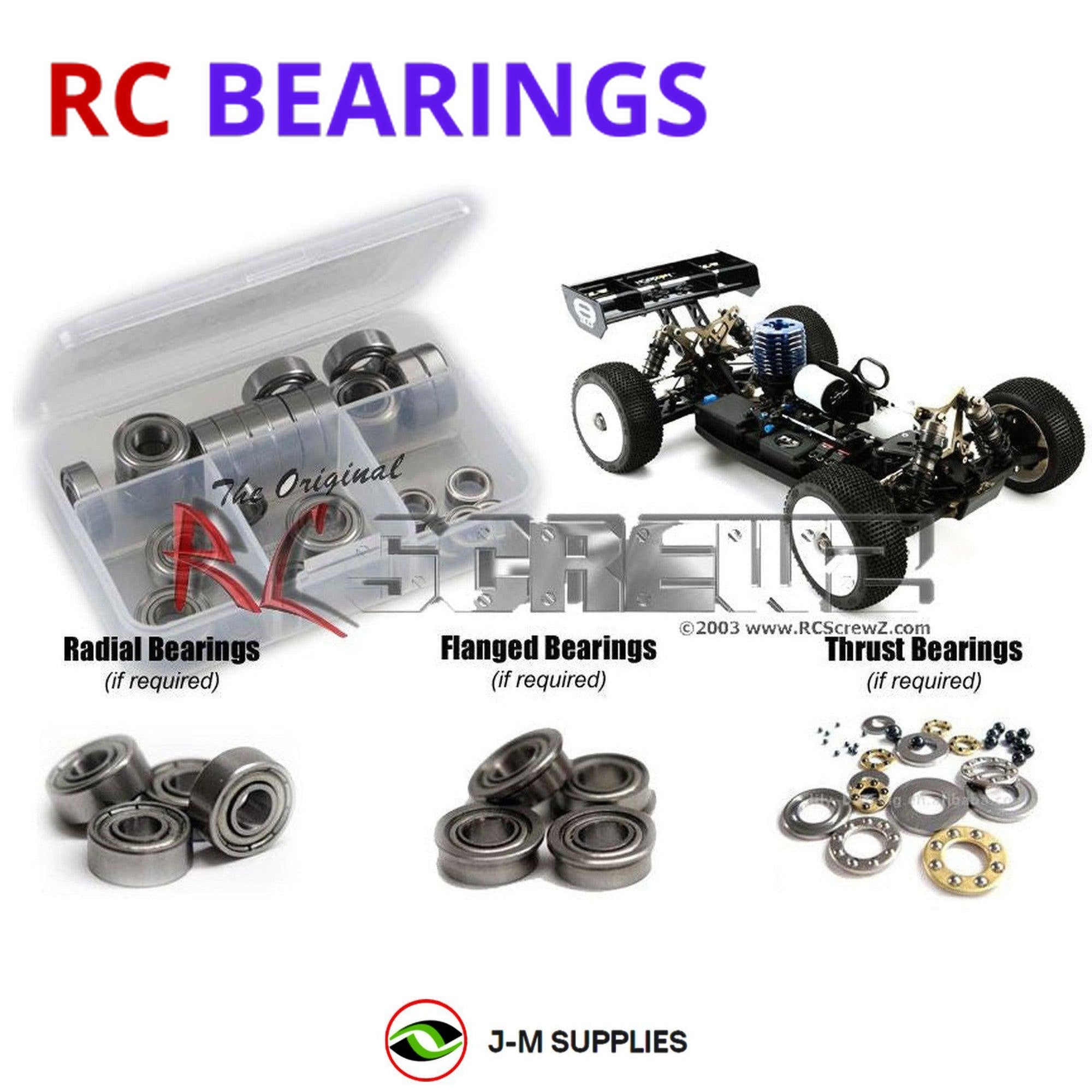 RCScrewZ Metal Shielded Bearing Kit los069b for Losi 8ight 3.0 TLR04000 - Picture 1 of 12