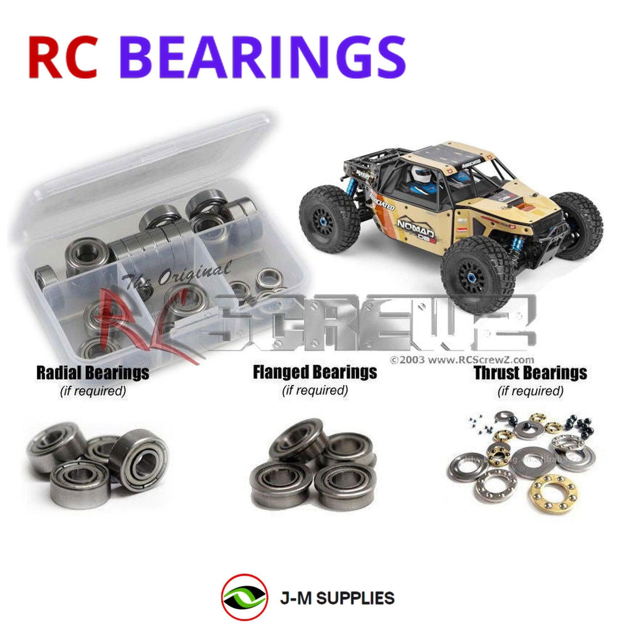 RCScrewZ Metal Shielded Bearing Kit ass083b for Associated Nomad DB8 ASC80941 - Picture 1 of 12