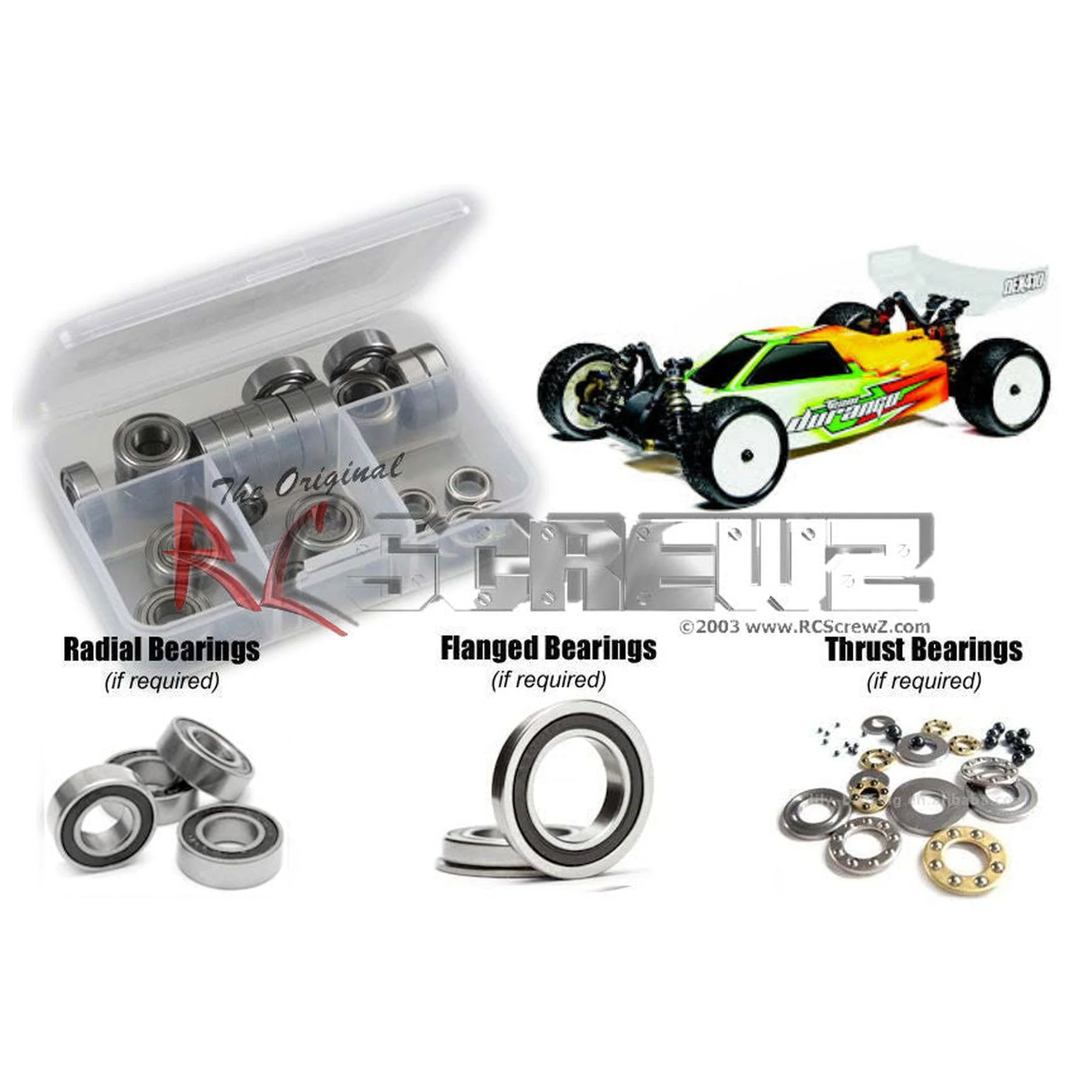 RCScrewZ Rubber Shielded Bearing Kit durg022r for Team Durango DEX410 V5 - Picture 1 of 12