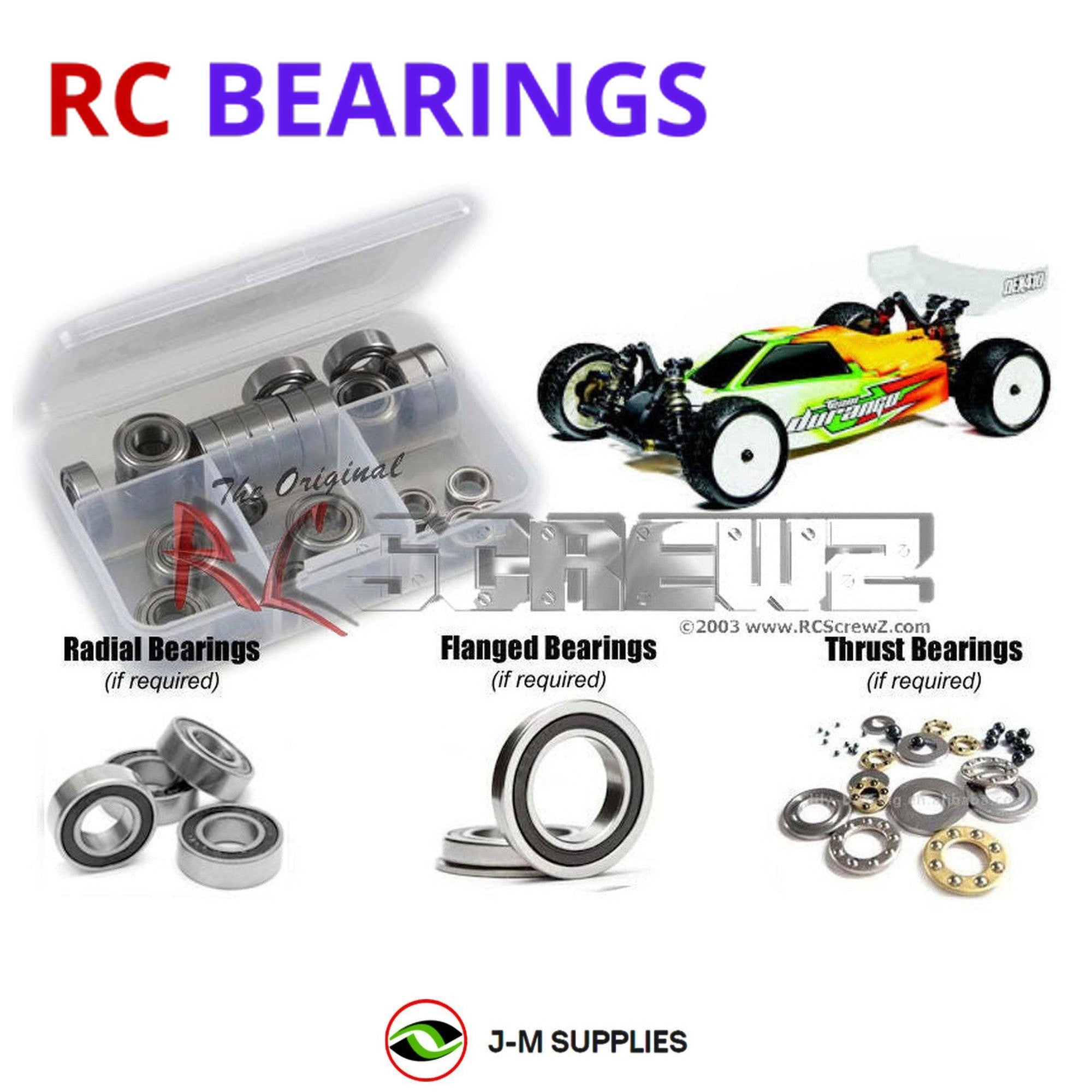 RCScrewZ Rubber Shielded Bearing Kit durg022r for Team Durango DEX410 V5 - Picture 1 of 12