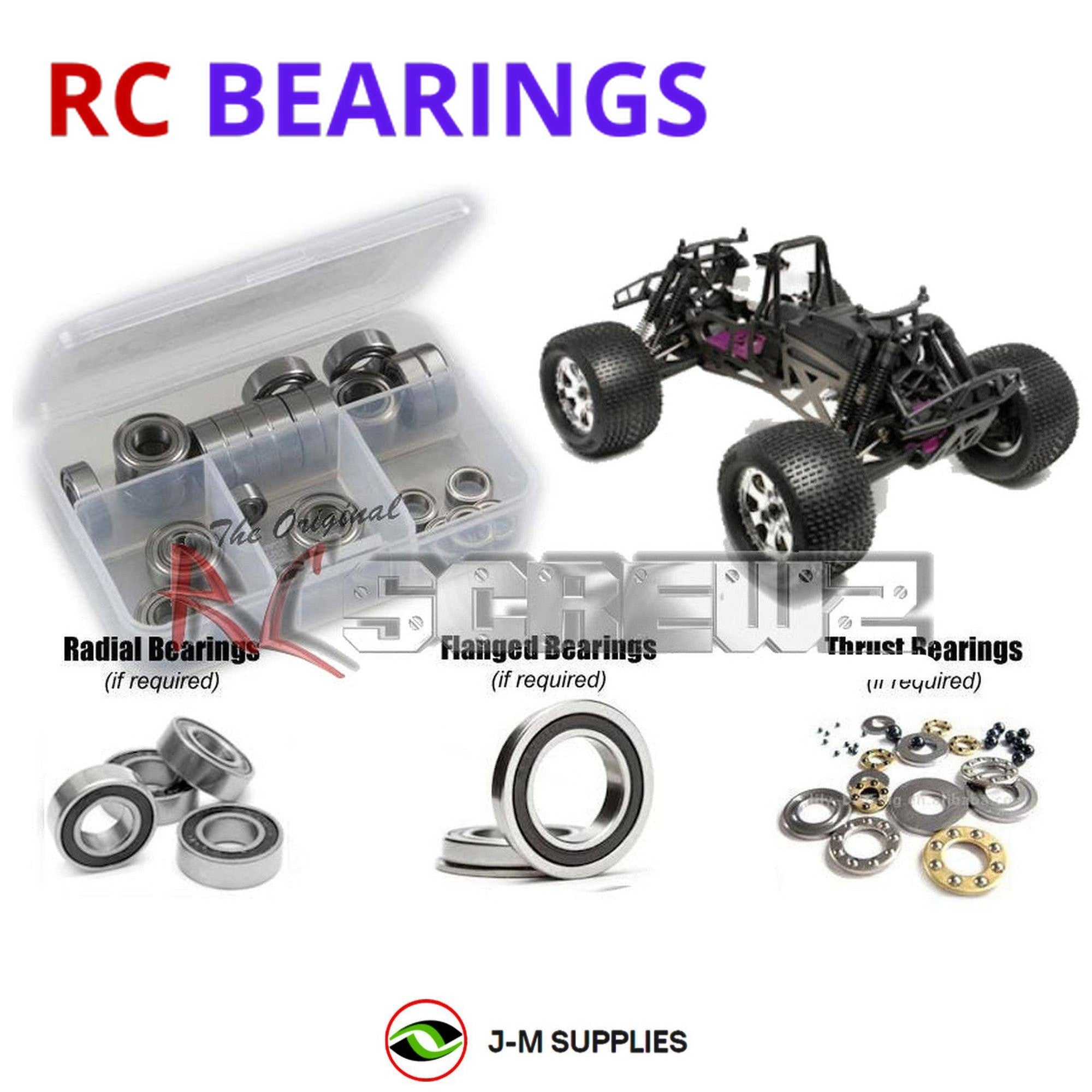 RCScrewZ Rubber Shielded Bearings hpi032r for HPI Racing Savage X 4.1 858 | UPG - Picture 1 of 12