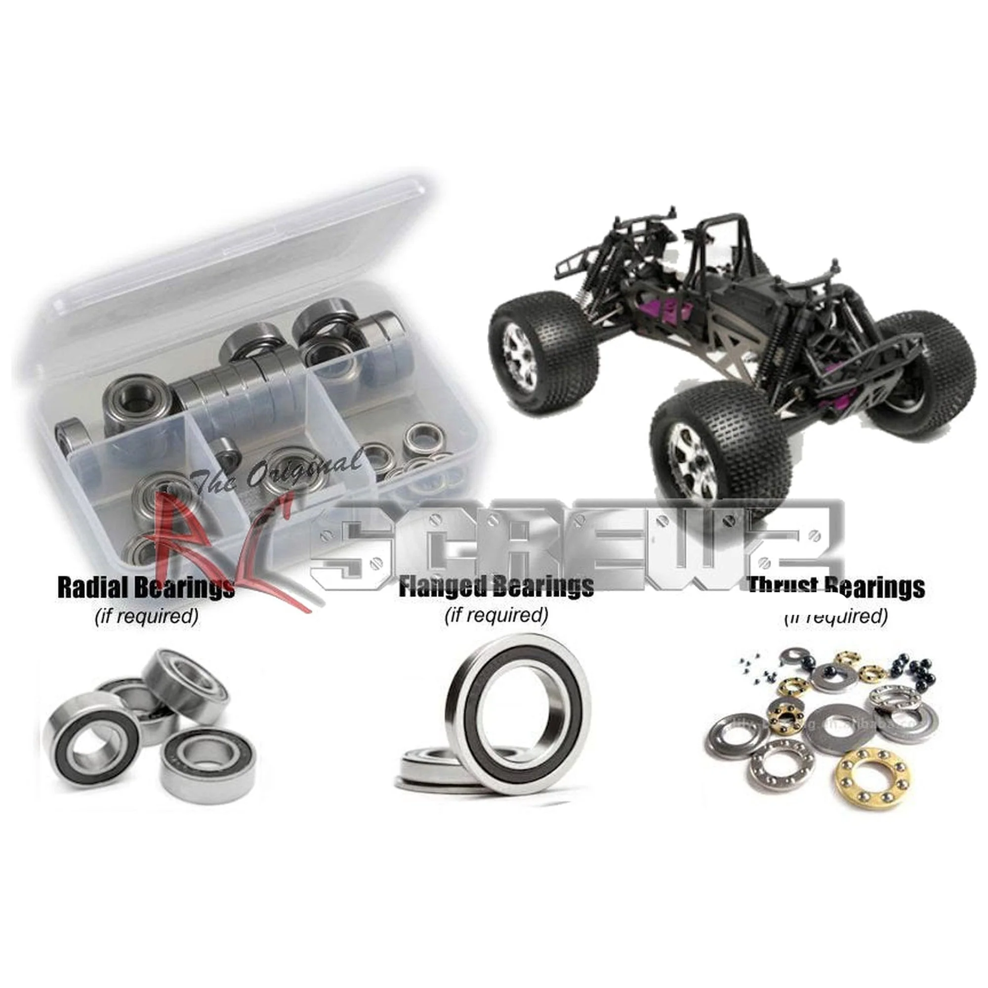 RCScrewZ Rubber Shielded Bearing Kit hpi032r for HPI Racing Savage X 4.1 #858 - Picture 1 of 12