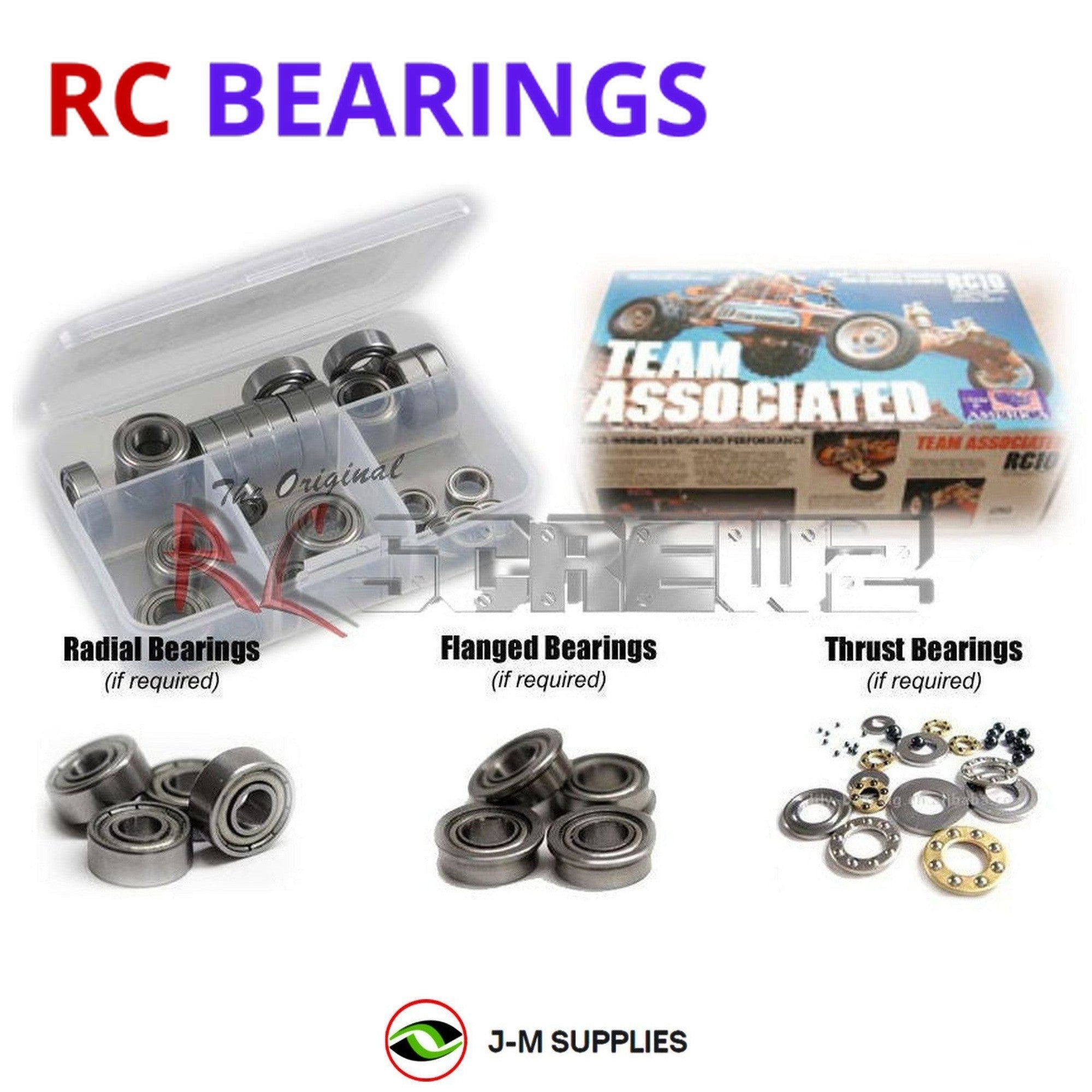 RCScrewZ Metal Shielded Bearing Kit ass017b for Associated RC10 Vintage - Picture 1 of 12