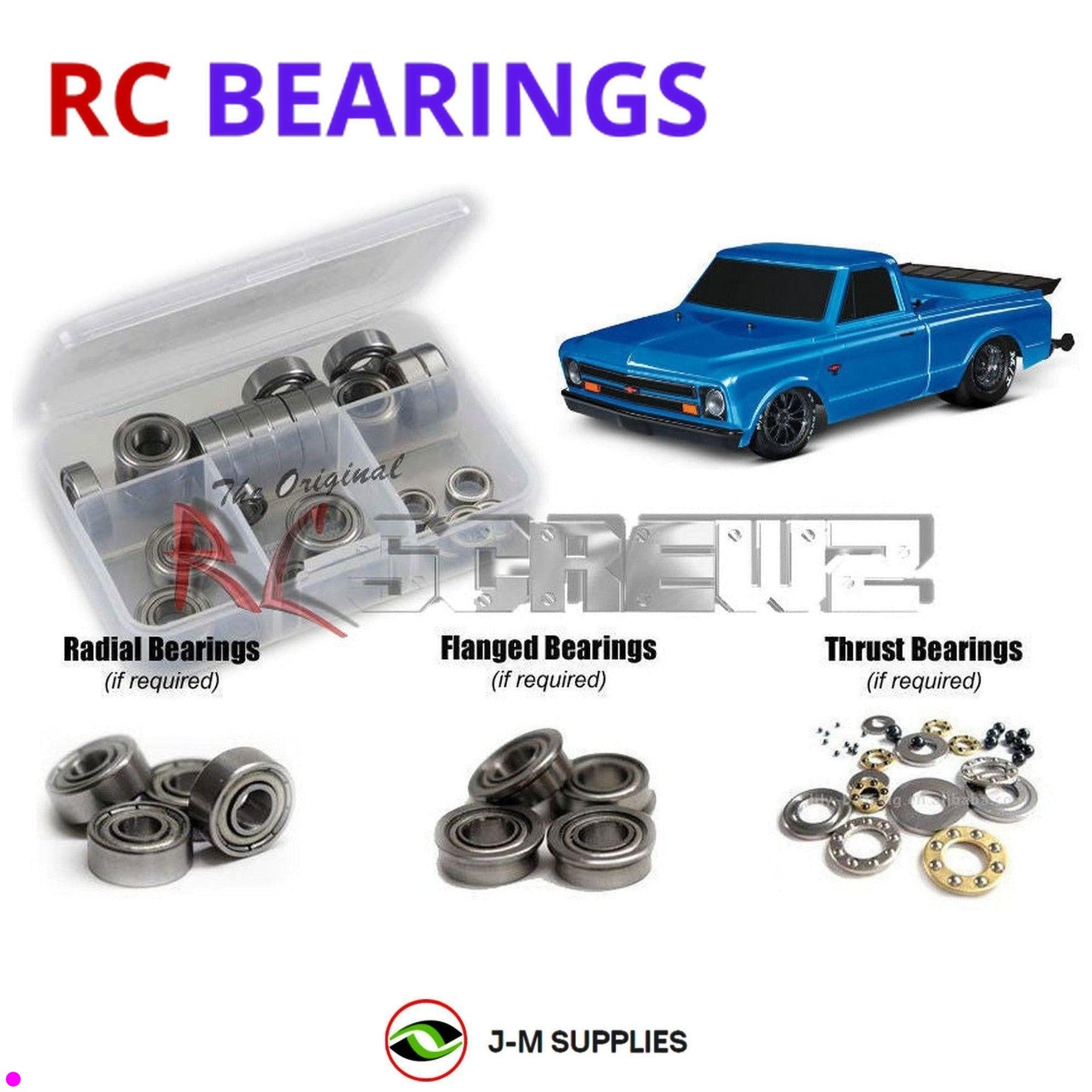 RCScrewZ Metal Shielded Bearing Kit tra098b for Traxxas Drag Slash 1/10 #94076-4 - Picture 1 of 12