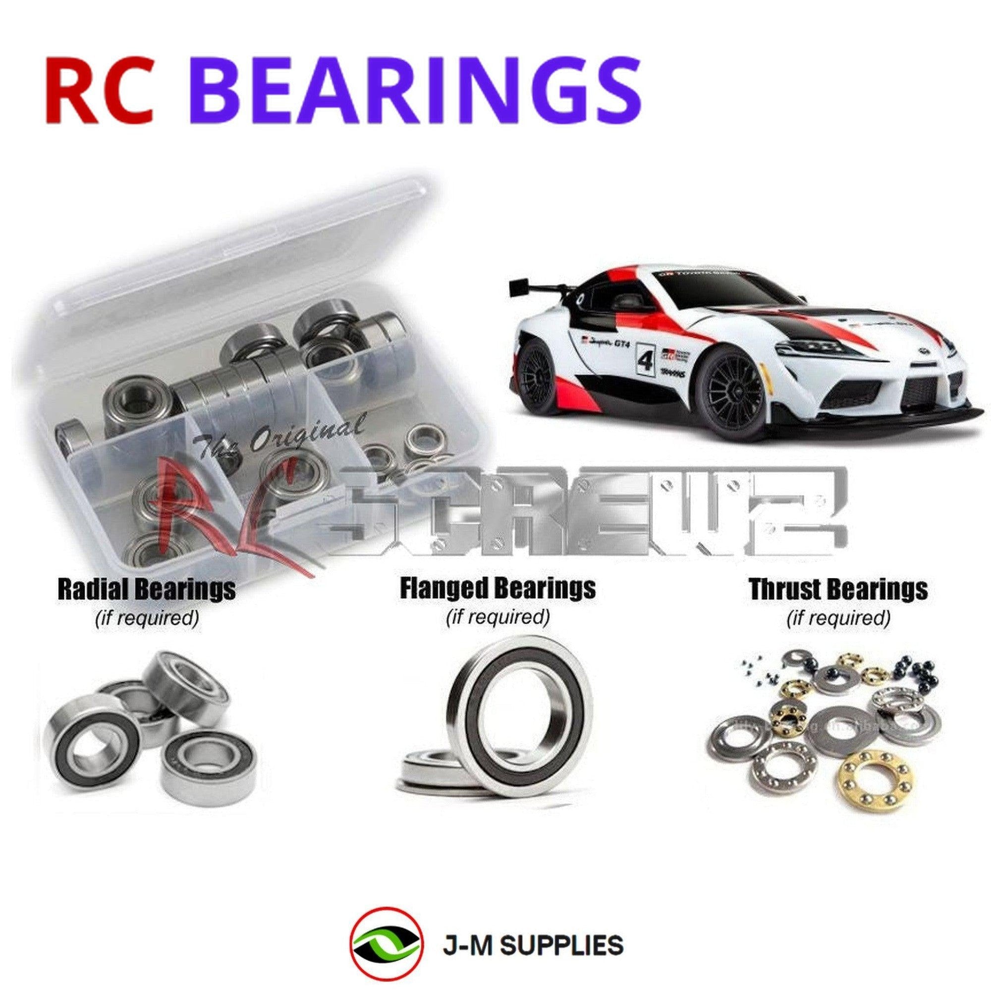 RCScrewZ Rubber Shielded Bearing Kit tra099r for Traxxas Toyota GR Supra GT4 - Picture 1 of 12