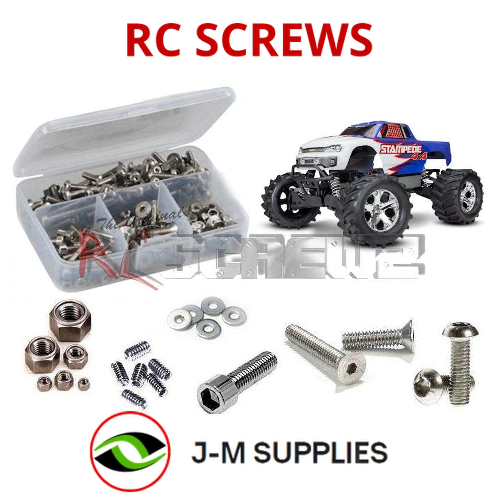 RCScrewZ Stainless Steel Screw Kit tra100 for Traxxas Stampede 4�4 1/10 #67010-4 - Picture 1 of 12