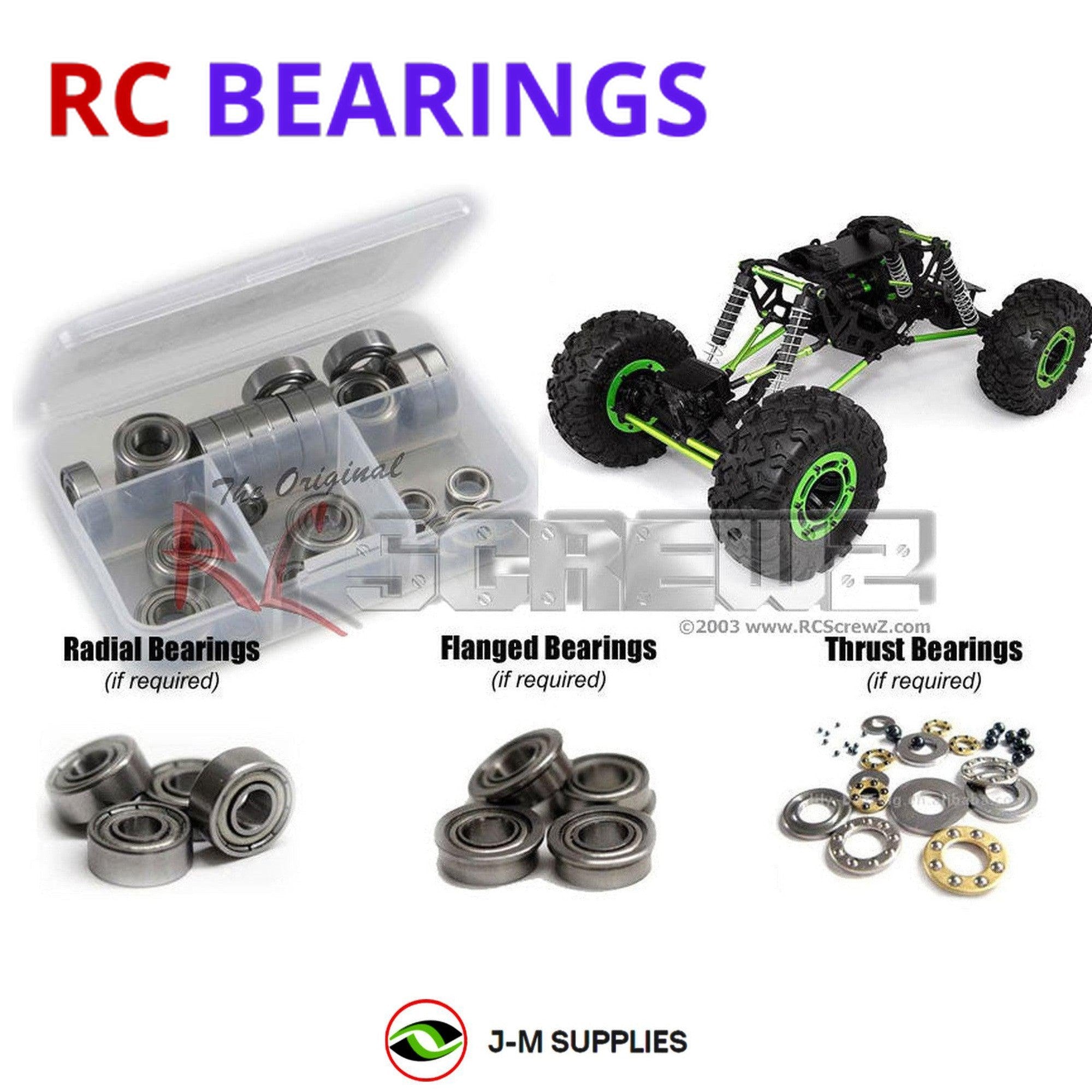 RCScrewZ Metal Shielded Bearing Kit axi001b for Axial Racing AX10 Scorpion 90011 - Picture 1 of 12