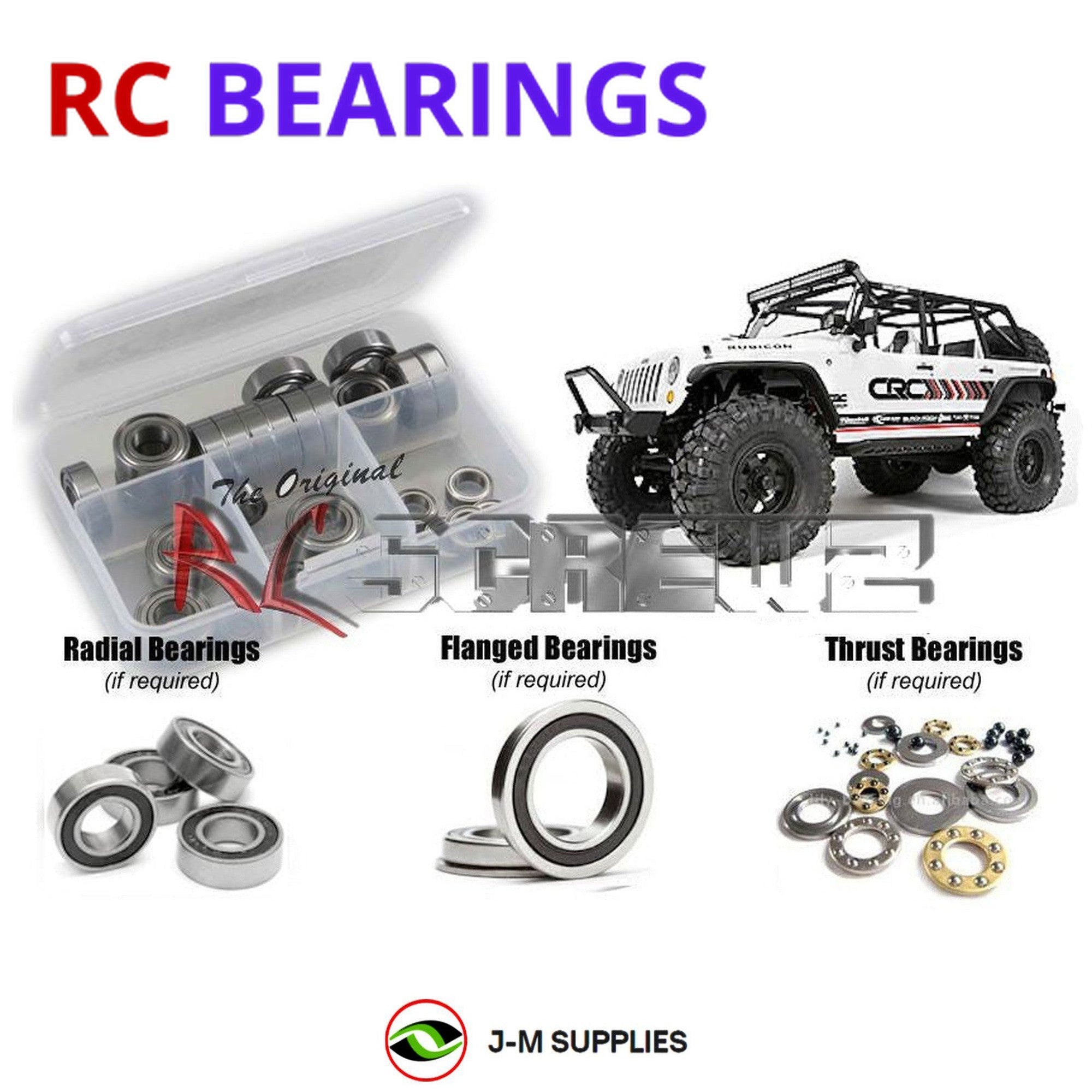 RCScrewZ Rubber Shielded Bearing Kit axi020r for Axial SCX10 Wrangler CR Ed. - Picture 1 of 12