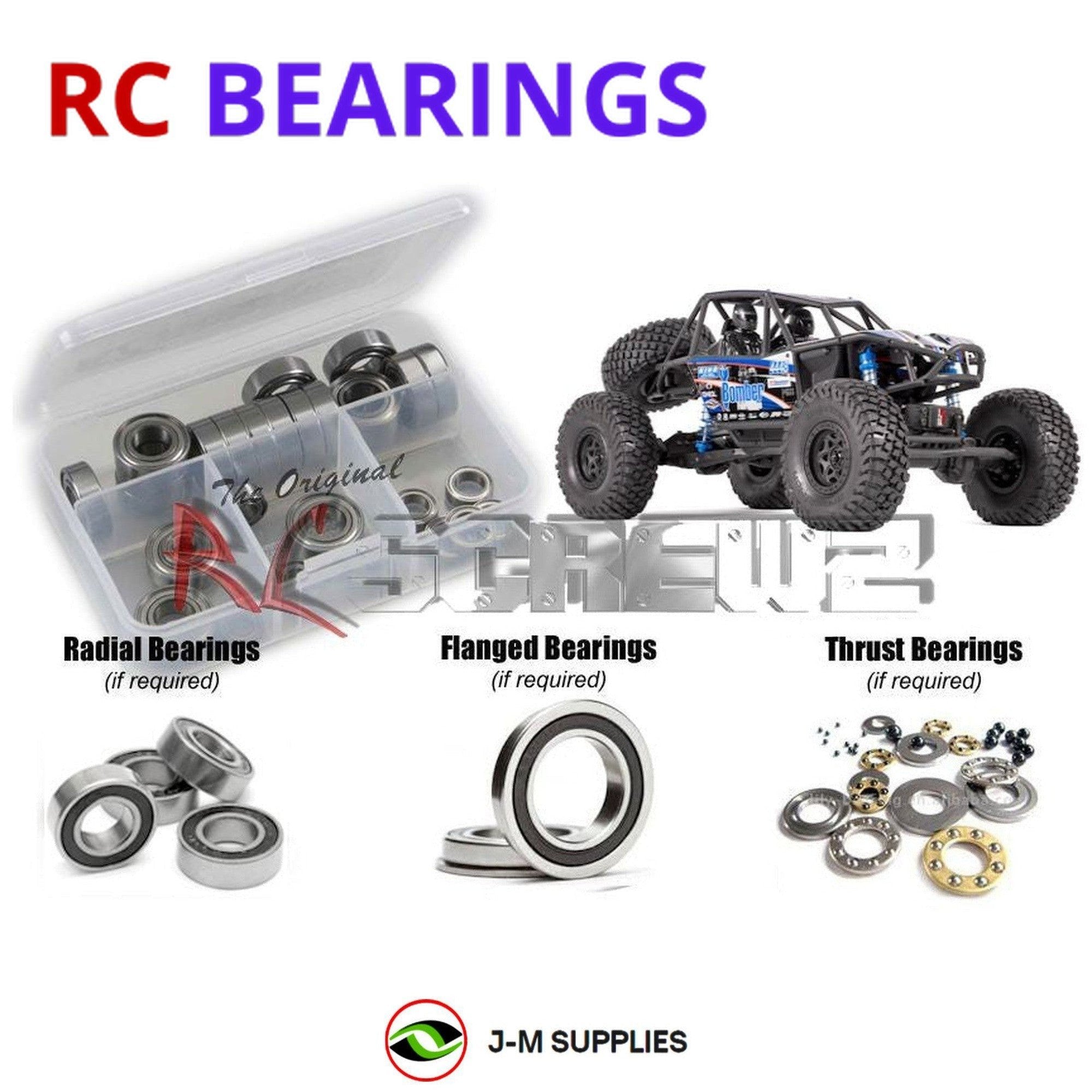 RCScrewZ Rubber Shielded Bearing Kit axi022r for Axial Racing RR10 Bomber #90048 - Picture 1 of 12