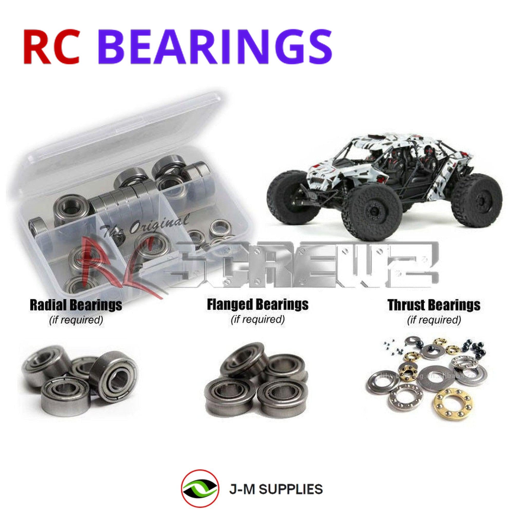 RCScrewZ Metal Shielded Bearings ara044b for Arrma Fireteam 6s BLX 1/7 ARA7618T1 - Picture 1 of 12