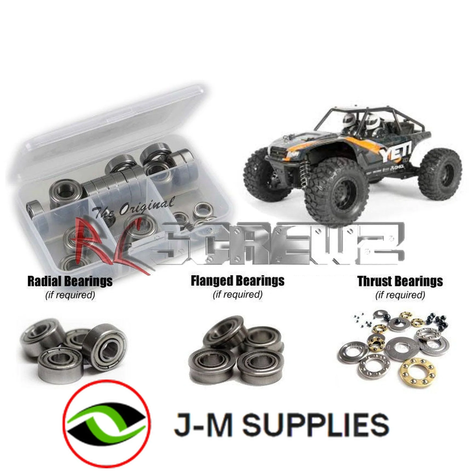 RCScrewZ Metal Shielded Bearings axi026b for Axial Racing Yeti Jr. 1/18th #90054 - Picture 1 of 12