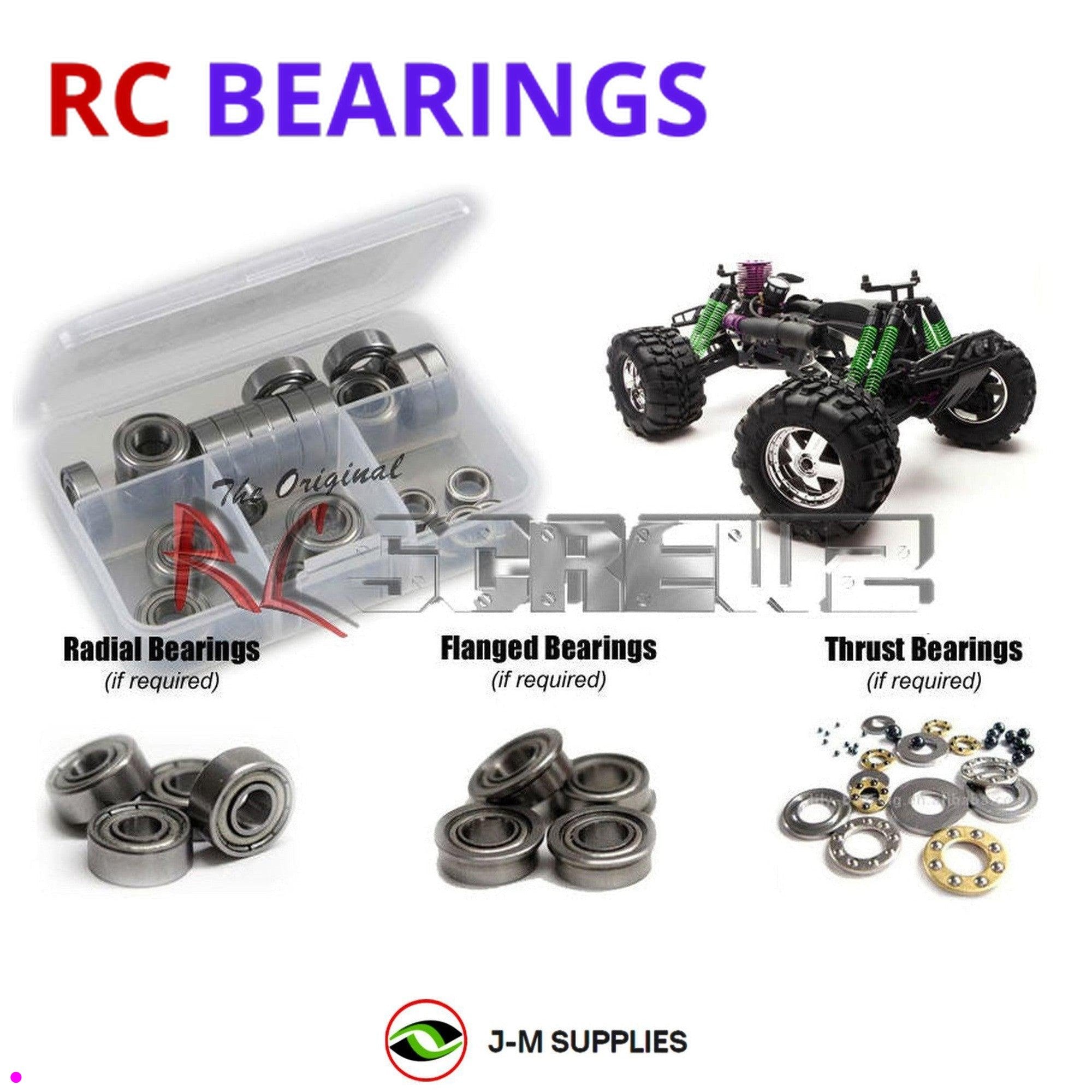 RCScrewZ Metal Shielded Bearing Kit hpi019b for HPI Racing Savage SS / .25 RTR - Picture 1 of 12