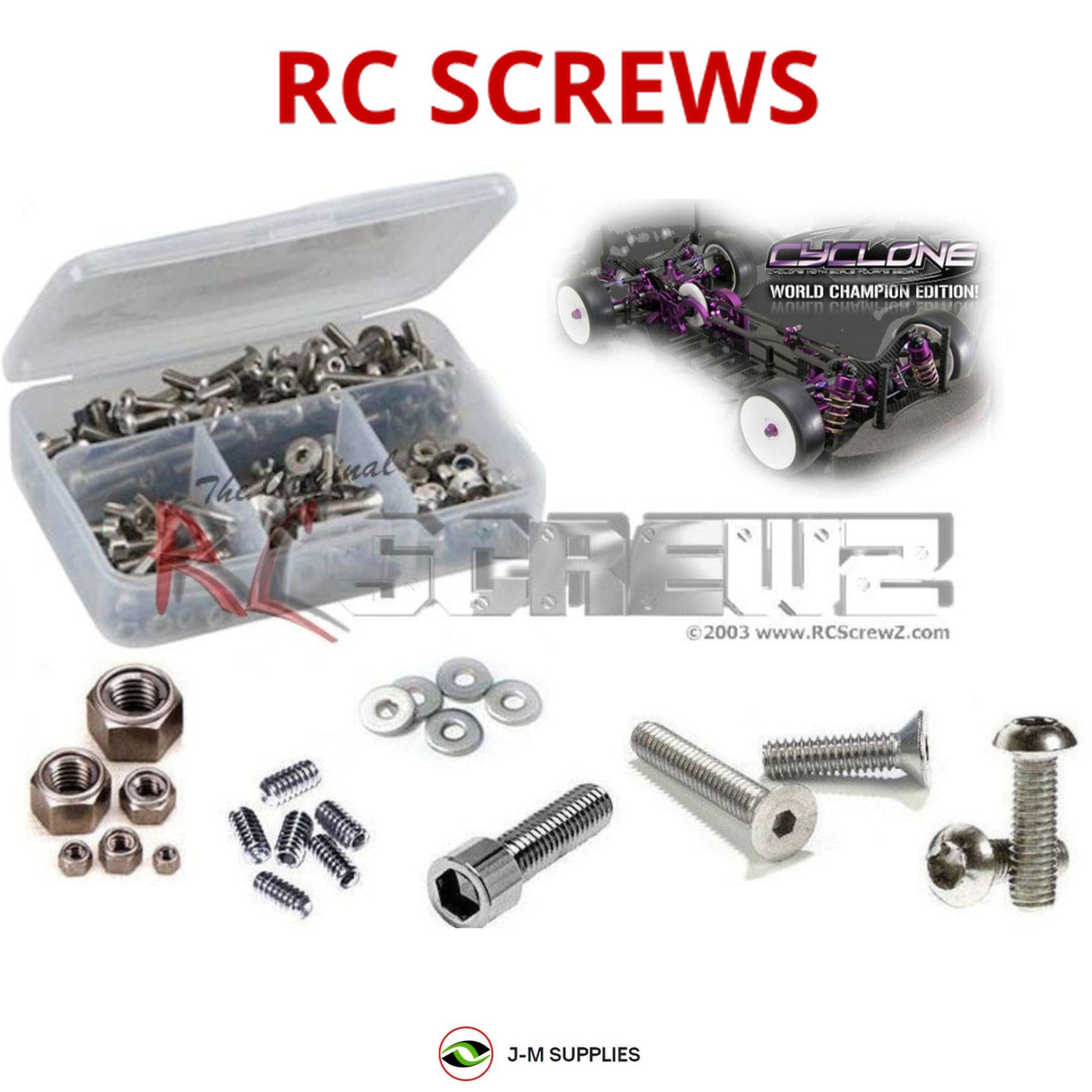 RCScrewZ Stainless Steel Screw Kit hot016 for Hot Bodies Cyclone WCE - Picture 1 of 12