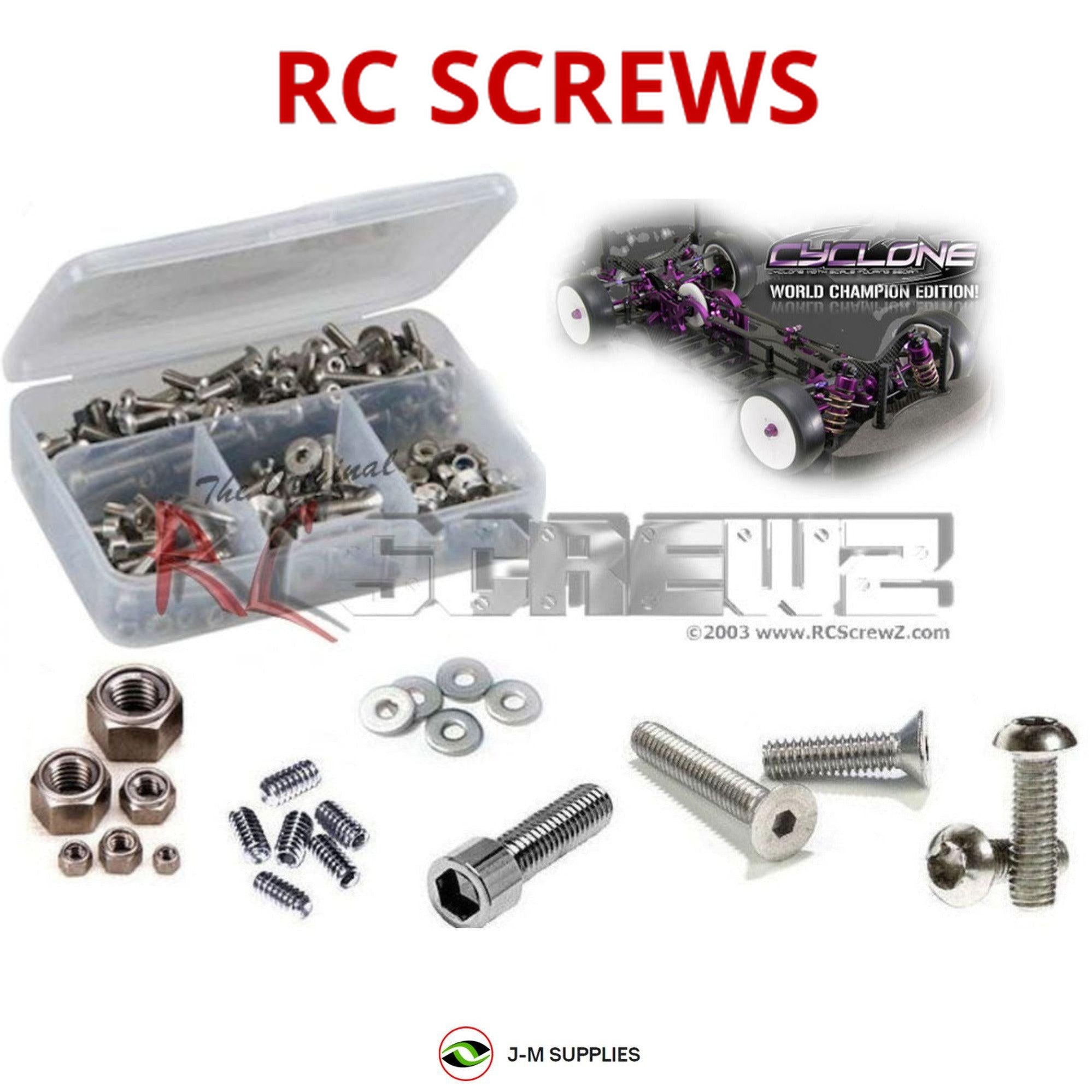 RCScrewZ Stainless Screw Kit+ hot016 for Hot Bodies Cyclone WCE | SET - Picture 1 of 12