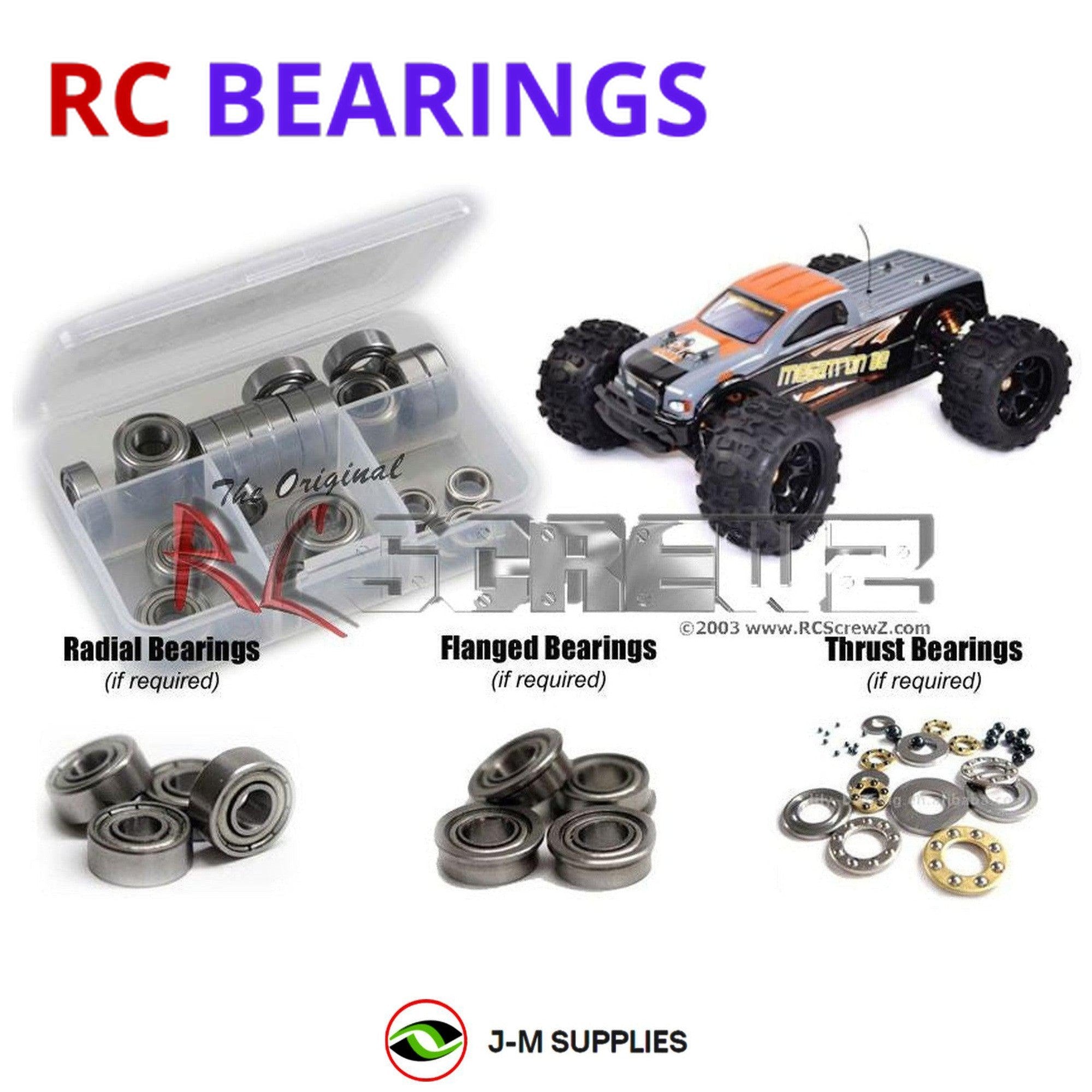 RCScrewZ Metal Shielded Bearing Kit dhk008b for HK Hobby Megatron 8e - Picture 1 of 12