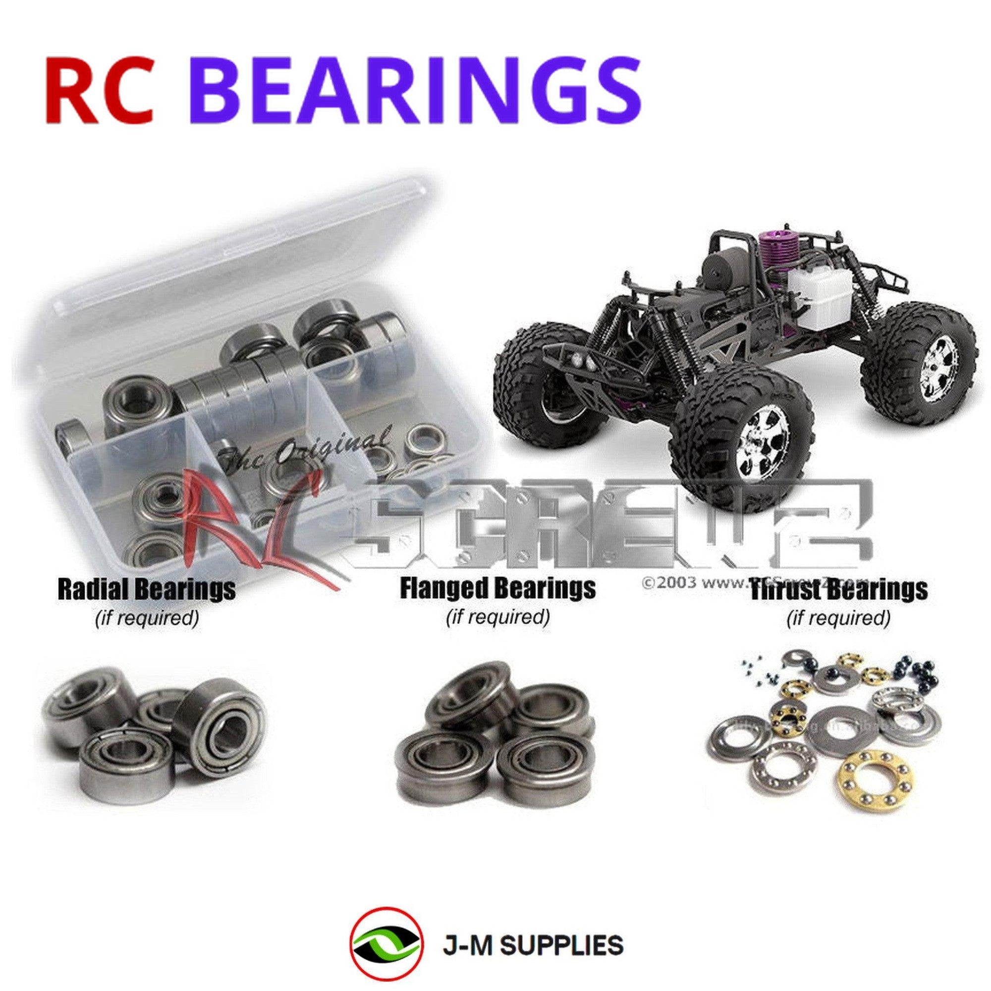 RCScrewZ Metal Shielded Bearing Kit hpi034b for HPI Racing Savage X SS - Picture 1 of 12