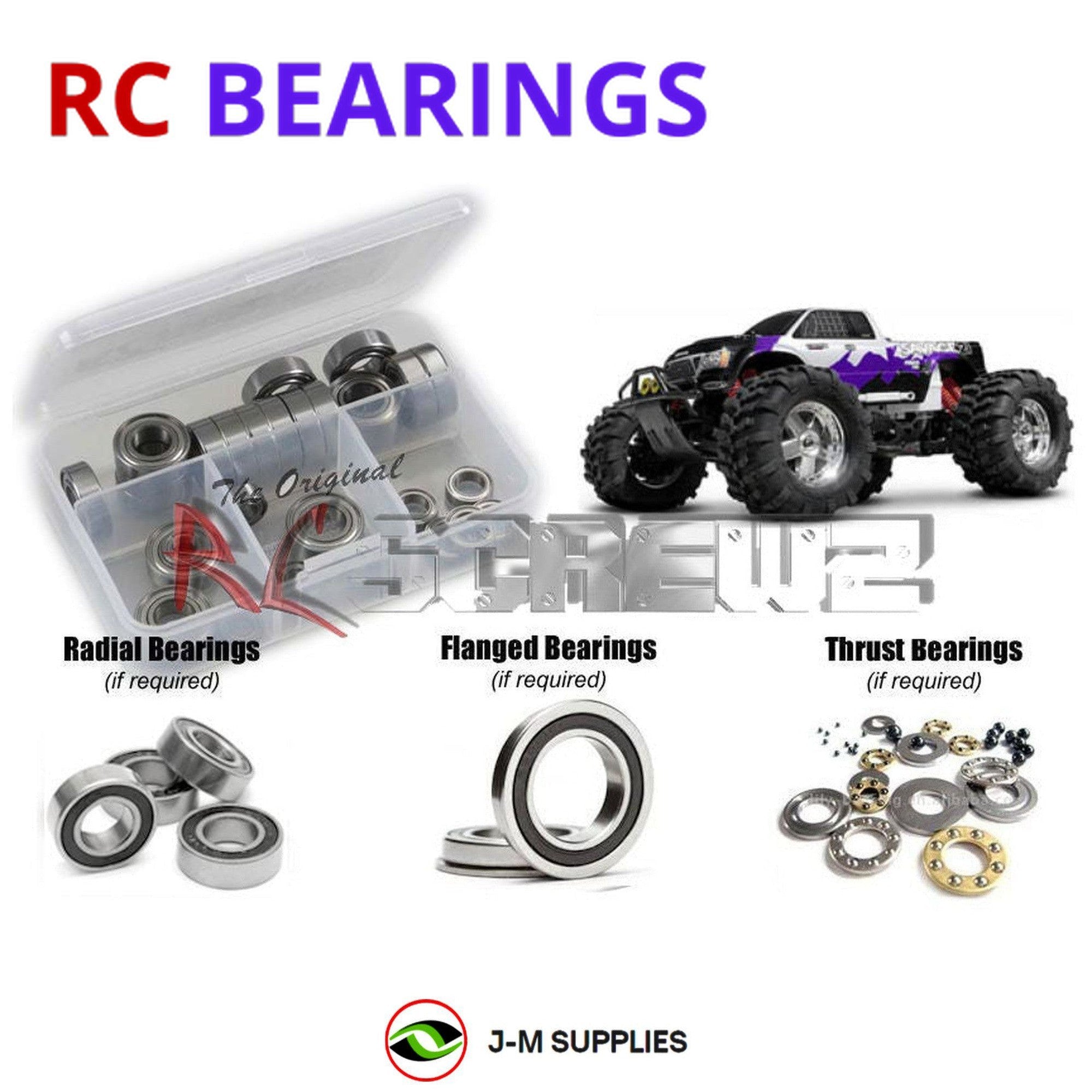 RCScrewZ Rubber Shielded Bearing Kit hpi003r for HPI Racing Savage .21 RTR 12840 - Picture 1 of 12