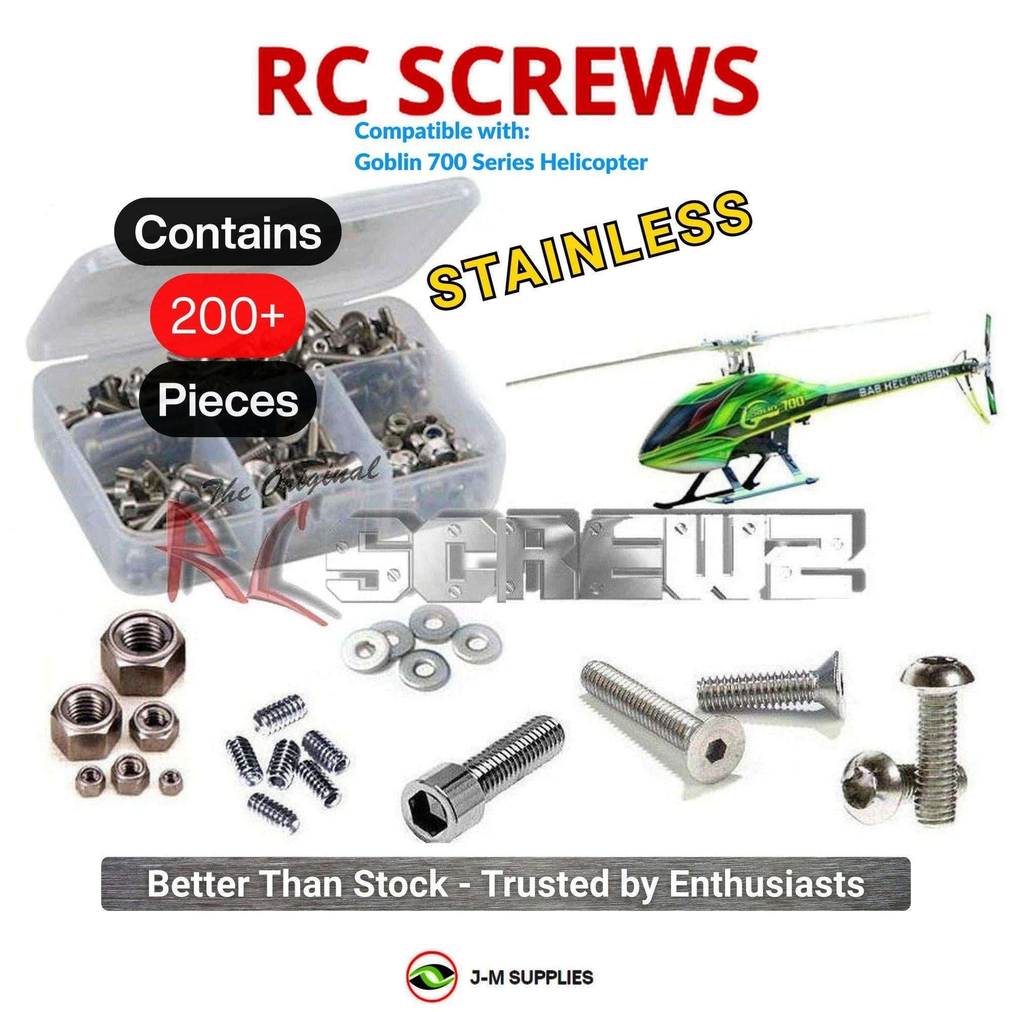 RCScrewZ Stainless Steel Screw Kit gob001 for Goblin 700 Series Helicopter | SET - Picture 1 of 12