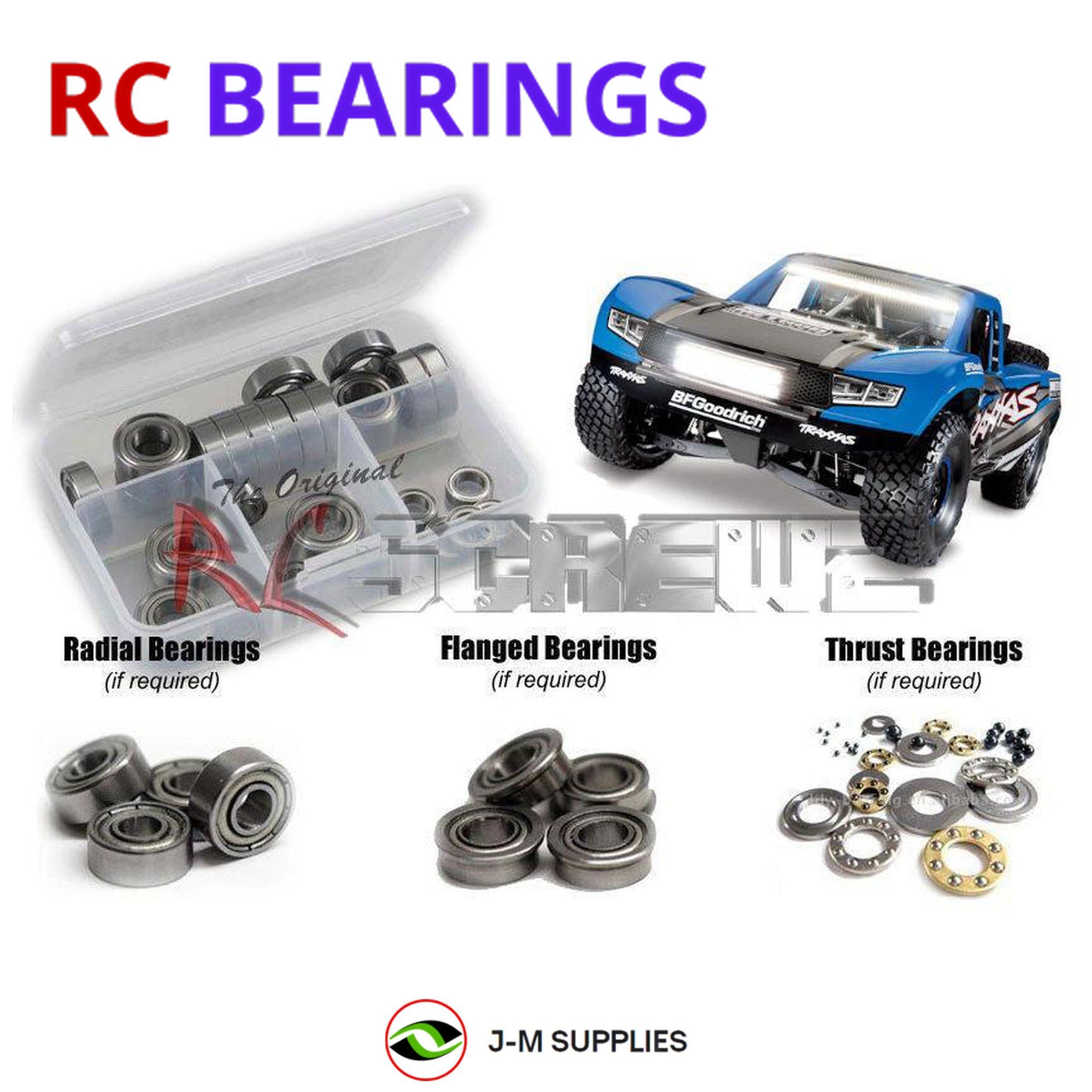 RCScrewZ Metal Shielded Bearing Kit tra092b for Traxxas Desert Racer 4wd 85086-4 - Picture 1 of 12