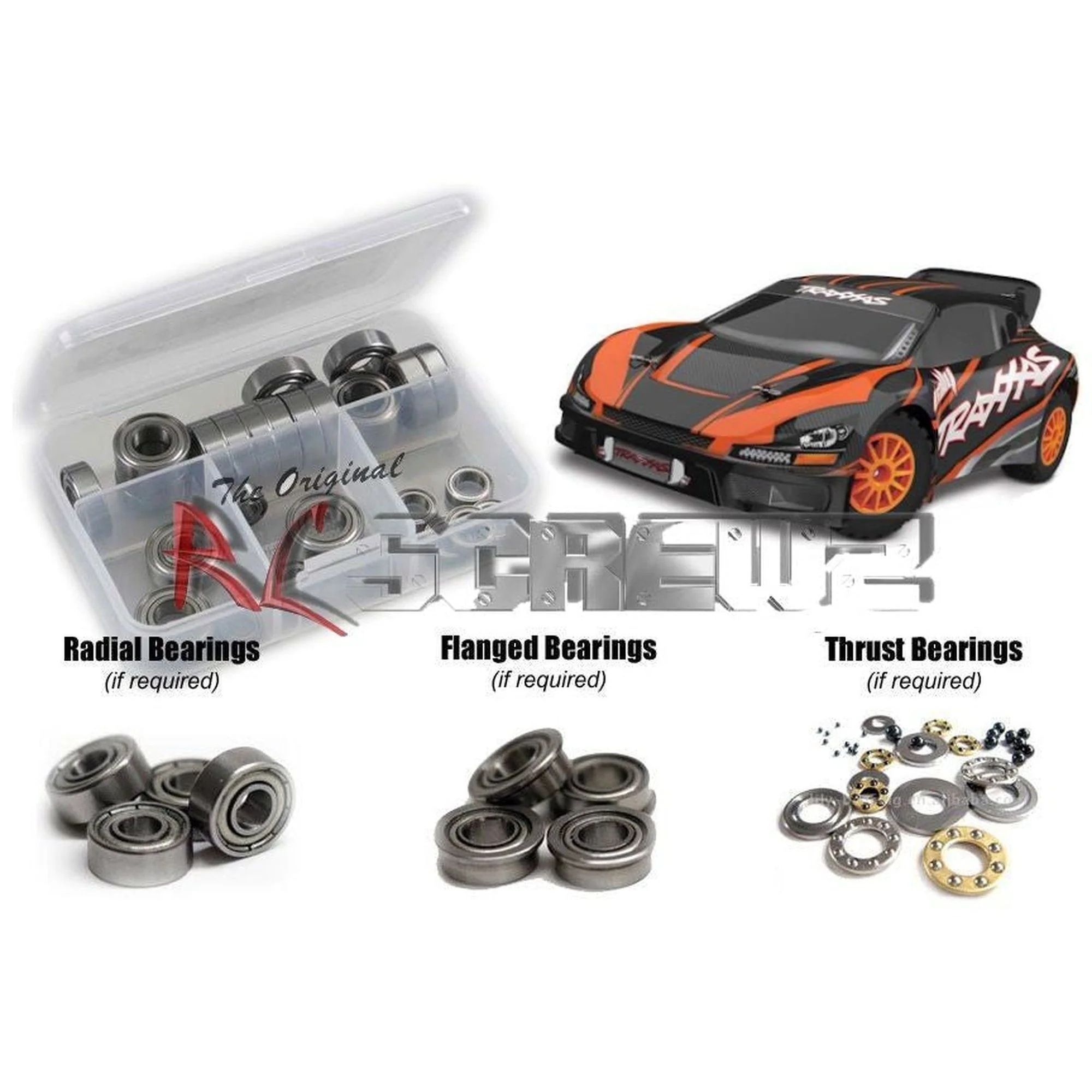 RCScrewZ Metal Shielded Bearing Kit tra072b for Traxxas Rally VXL TSM #74076-3 - Picture 1 of 12
