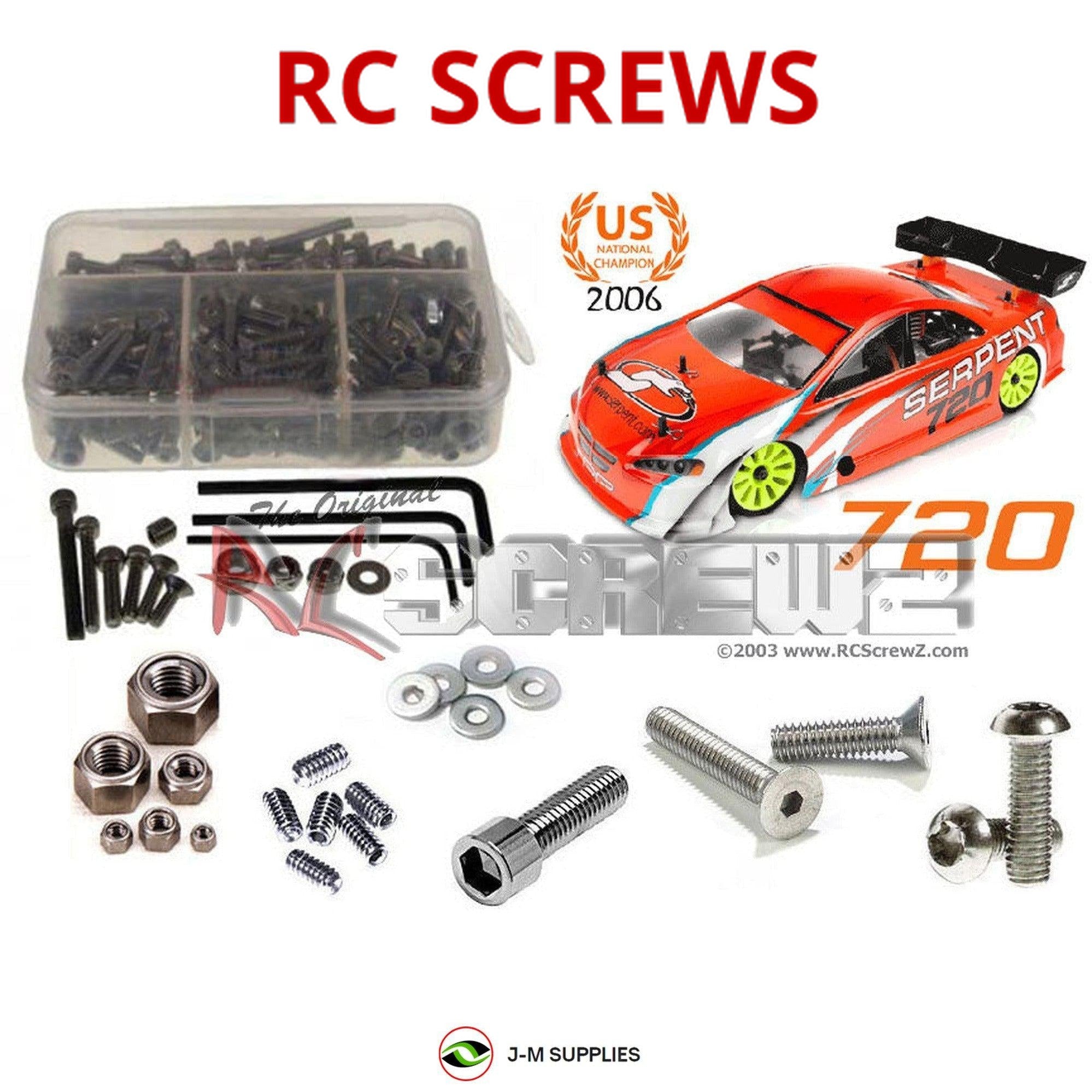 RCScrewZ Stainless Steel Screw Kit ser013 for Serpent 720 1/10th - Picture 1 of 12