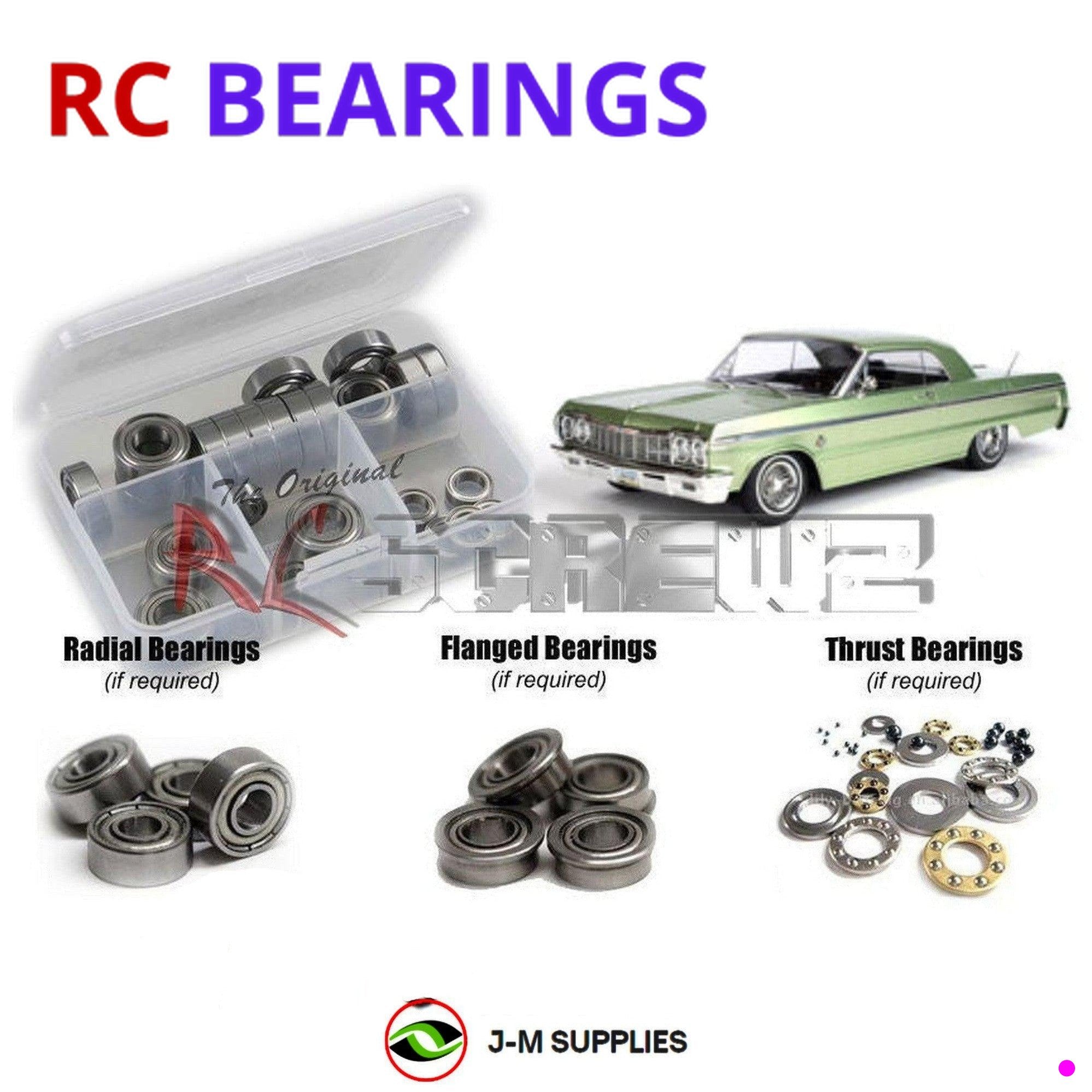 RCScrewZ Metal Shielded Bearing Kit rer076b for RedCat 1964 Impala Lowrider - Picture 1 of 12