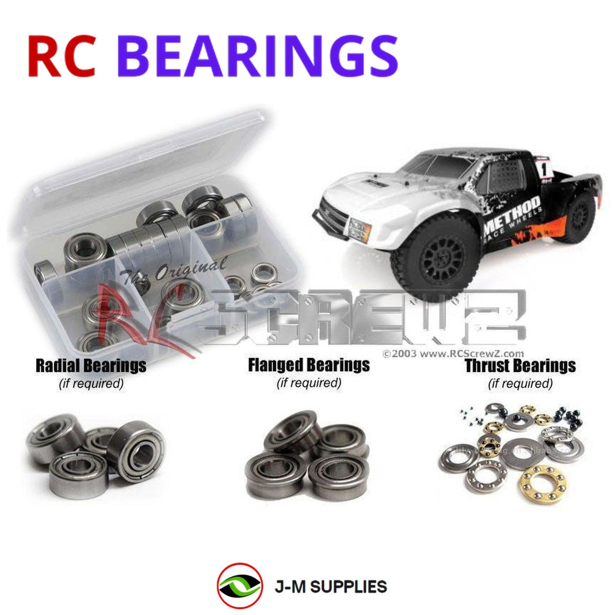 RCScrewZ Metal Shielded Bearing Kit asc117b for Associated Pro2 SC10 #70020/21 - Picture 1 of 12