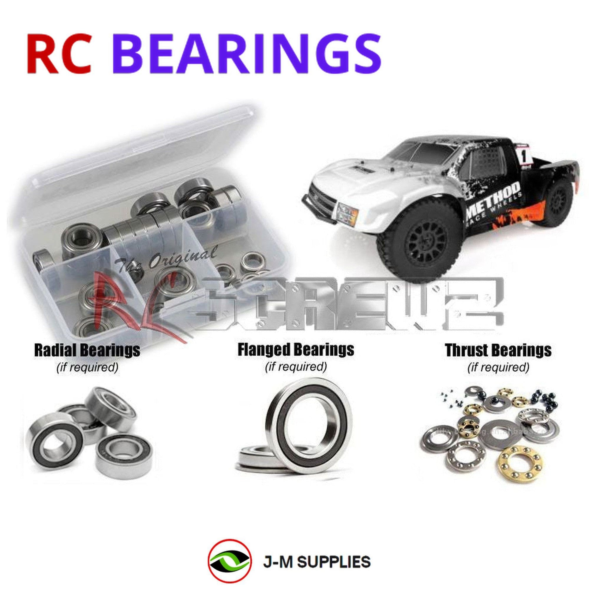 RCScrewZ Rubber Shielded Bearing Kit asc117r for Associated Pro2 SC10 #70020/21 - Picture 1 of 12