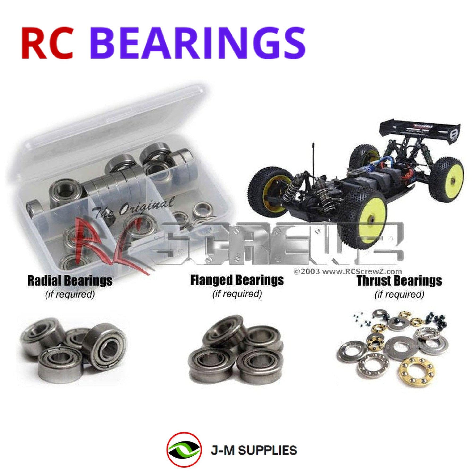 RCScrewZ Metal Shielded Bearing Kit los060b for Losi 8ight-E 2.0 LOSA0806 - Picture 1 of 12