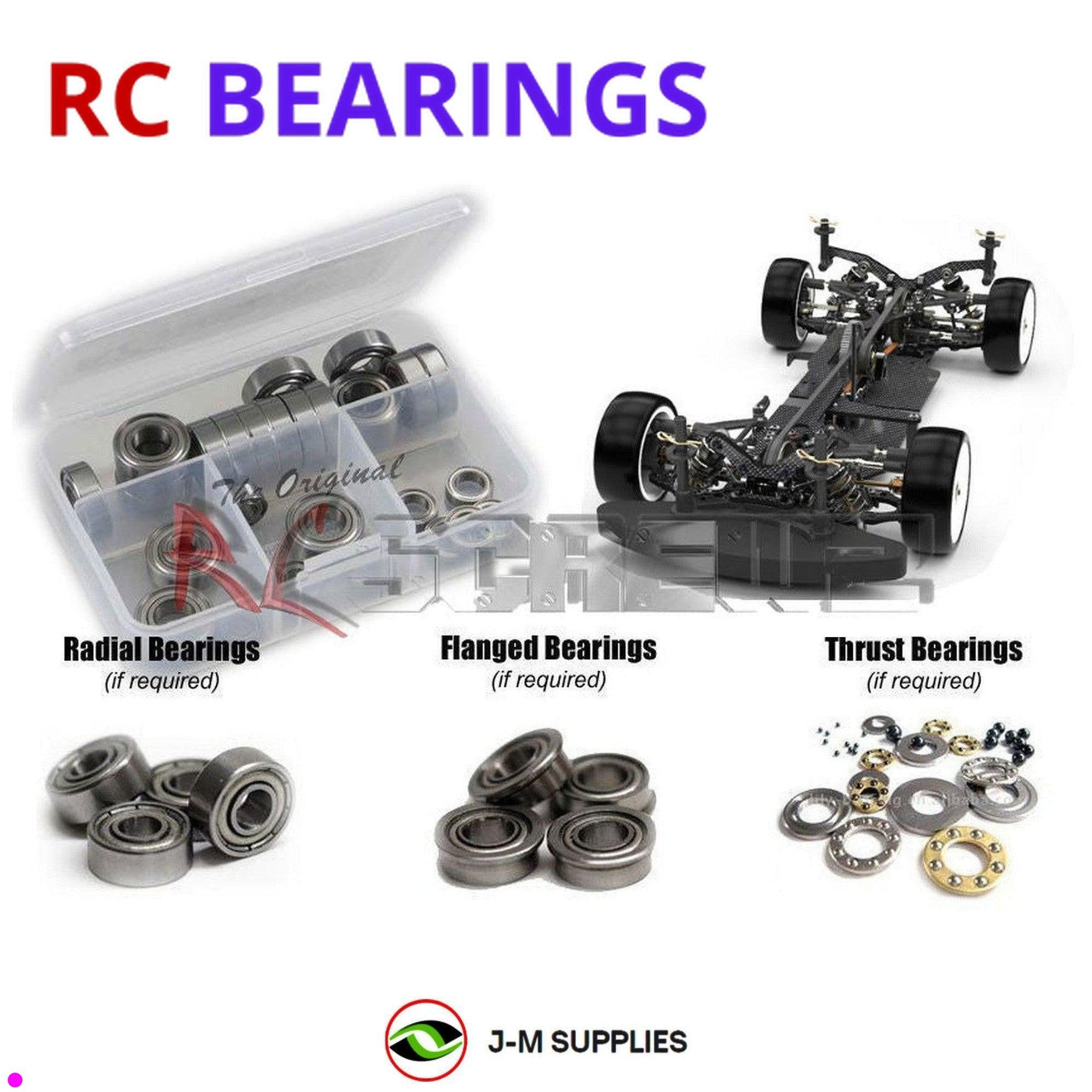 RCScrewZ Metal Shielded Bearing Kit sch036b for Schumacher Mi7 Pro 1/10th #K182 - Picture 1 of 12