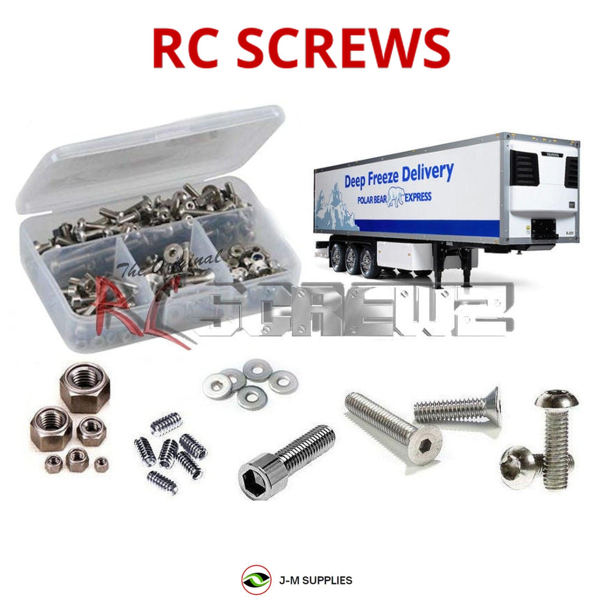 RCScrewZ Stainless Screw Kit tam186 for Tamiya 3-Axle Reefer Trailer 1/14th - Picture 1 of 12