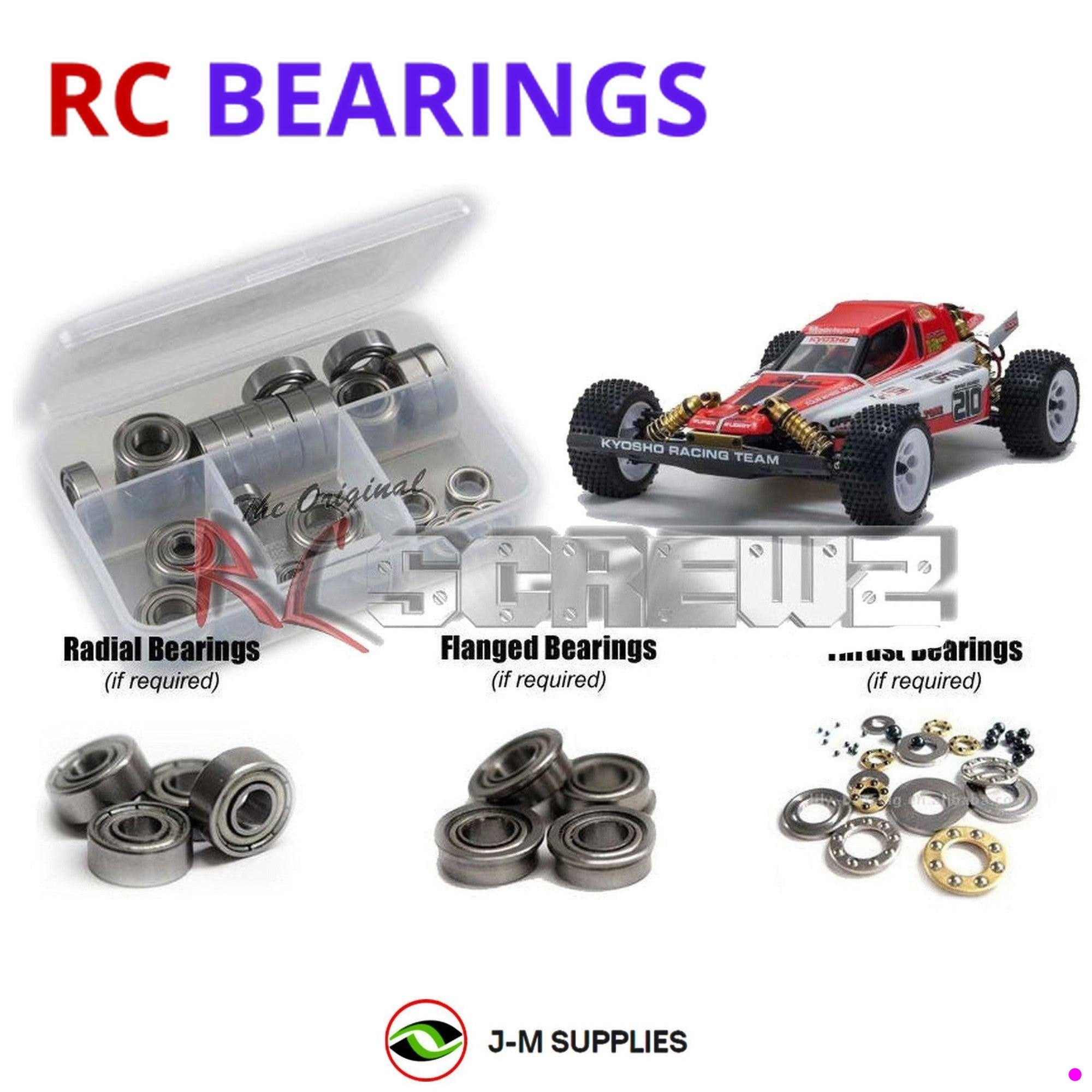 RCScrewZ Metal Shielded Bearings kyo186b for Kyosho Turbo Optima/Gold Ed.30619 - Picture 1 of 12