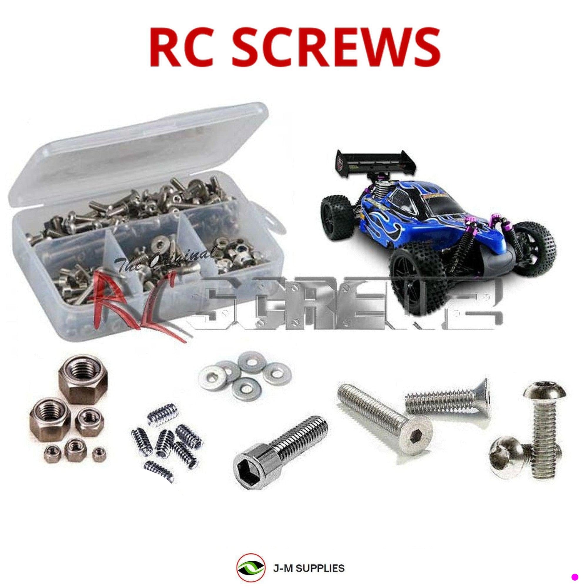 RCScrewZ Stainless Steel Screw Kit rcr025 for RedCat Racing Shockwave Nitro - Picture 1 of 12