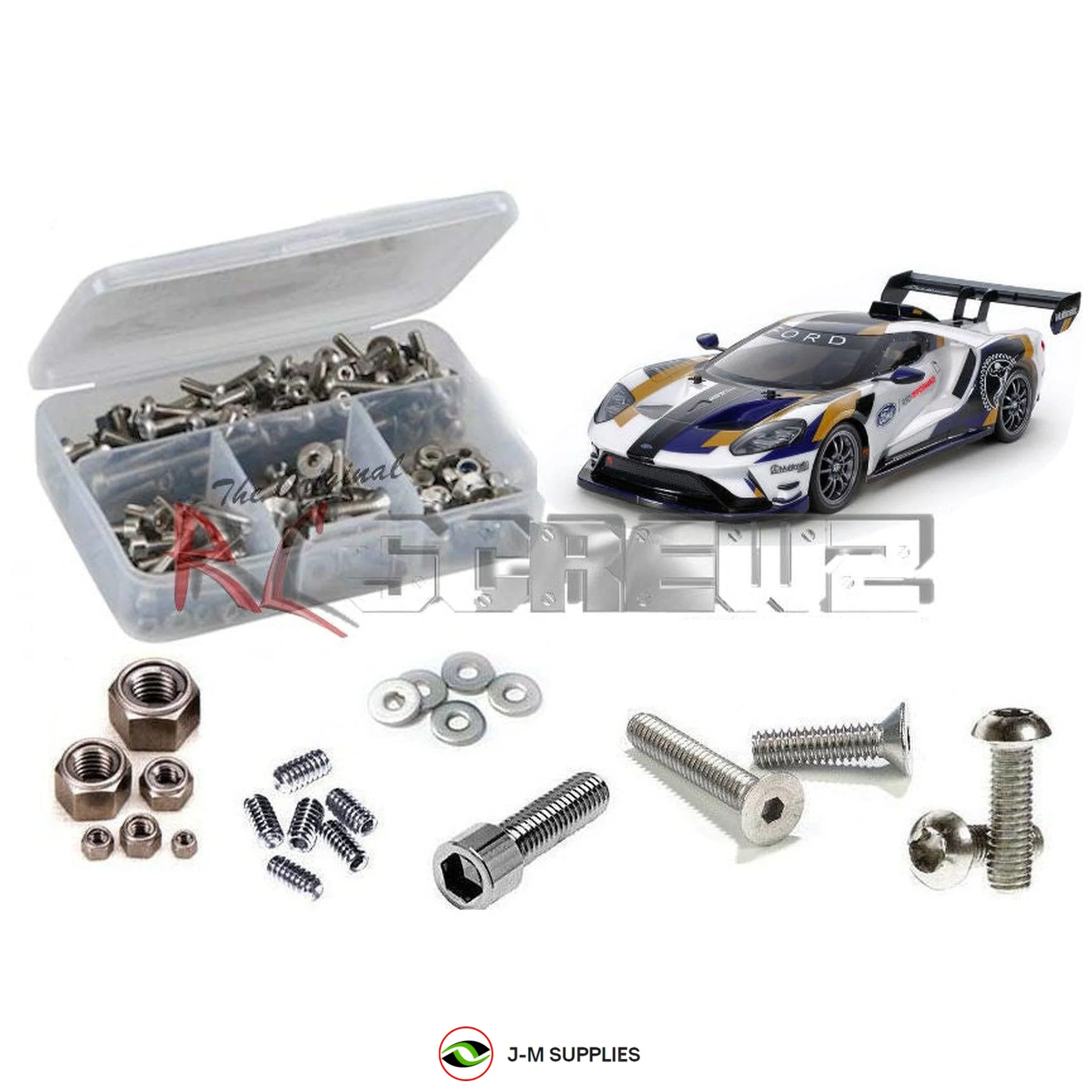RCScrewZ Stainless Screw Kit tam251 for Tamiya TT-02 2020 Ford GT Mk II #58689 - Picture 1 of 12