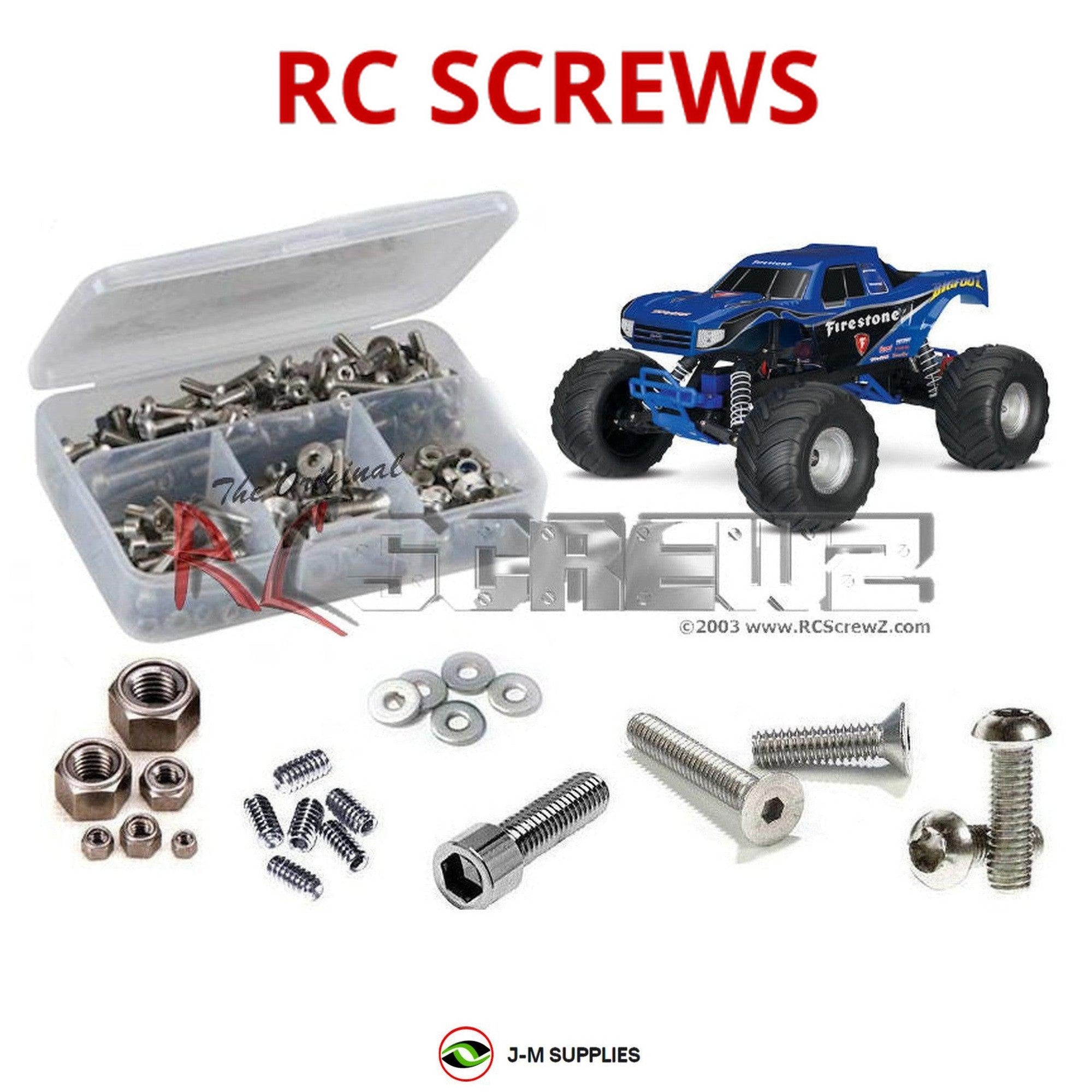 RCScrewZ Stainless Screw Kit tra077 for Traxxas Bigfoot 2wd 1/10th #36034/84-1 - Picture 1 of 12