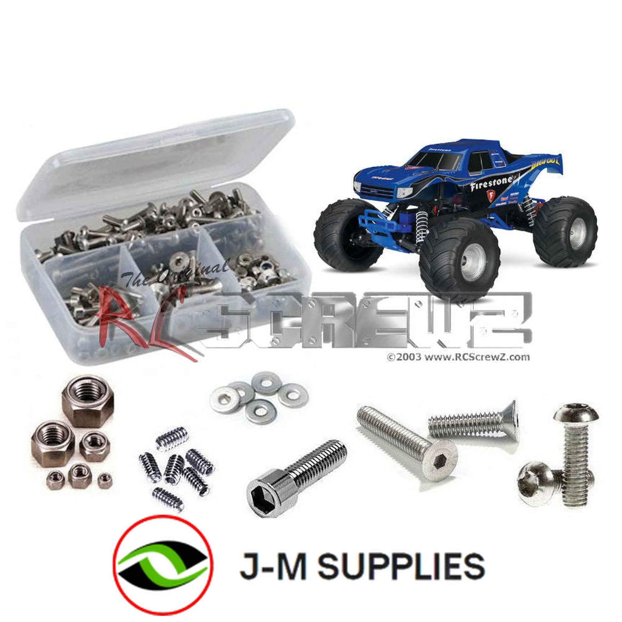 RCScrewZ Stainless Screw Kit tra077 for Traxxas Bigfoot 2wd 1/10th #36034/84-1 - Picture 1 of 12