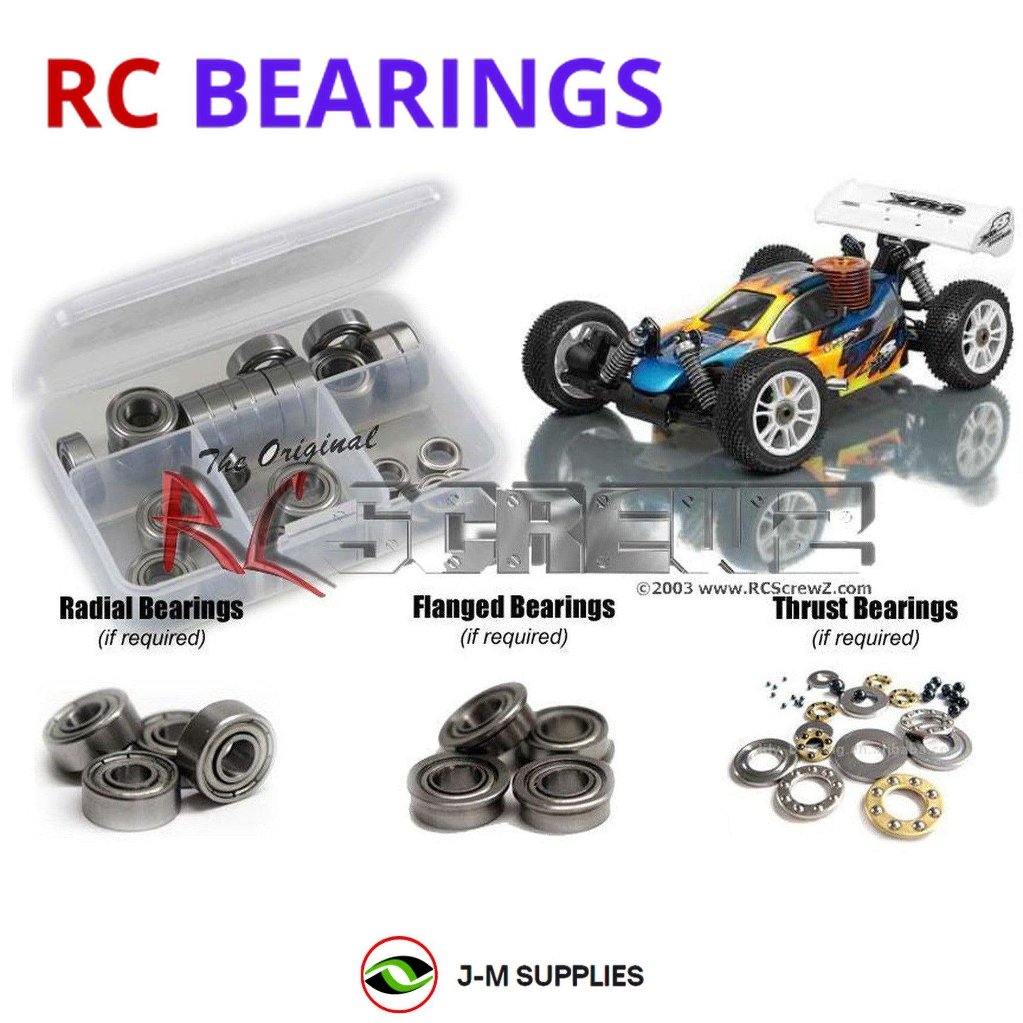 RCScrewZ Metal Shielded Bearing Kit xra018b for XRAY XB8 EC 1/8th #350002 - Picture 1 of 12