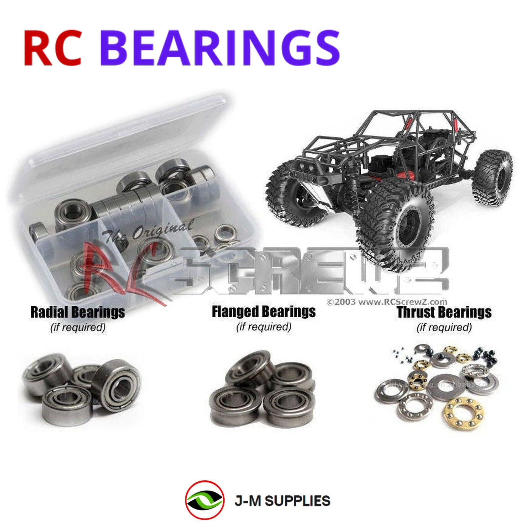 RCScrewZ Metal Shielded Bearing Kit rer073b for RedCat Camo X4 Rock Racer - Picture 1 of 12