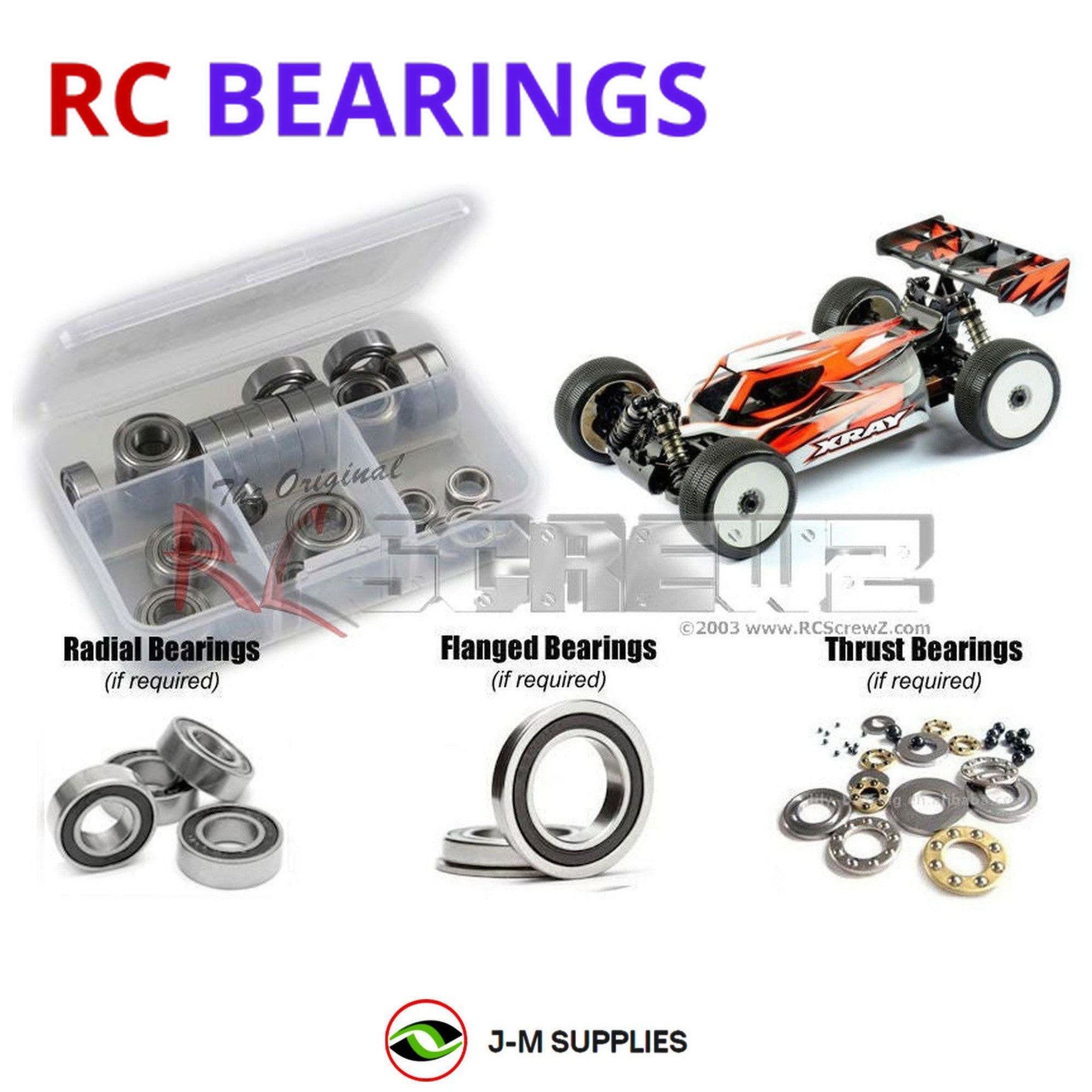 RCScrewZ Rubber Shielded Bearing Kit xra080r for XRAY XB8e 2020 1/8th #350157 - Picture 1 of 12