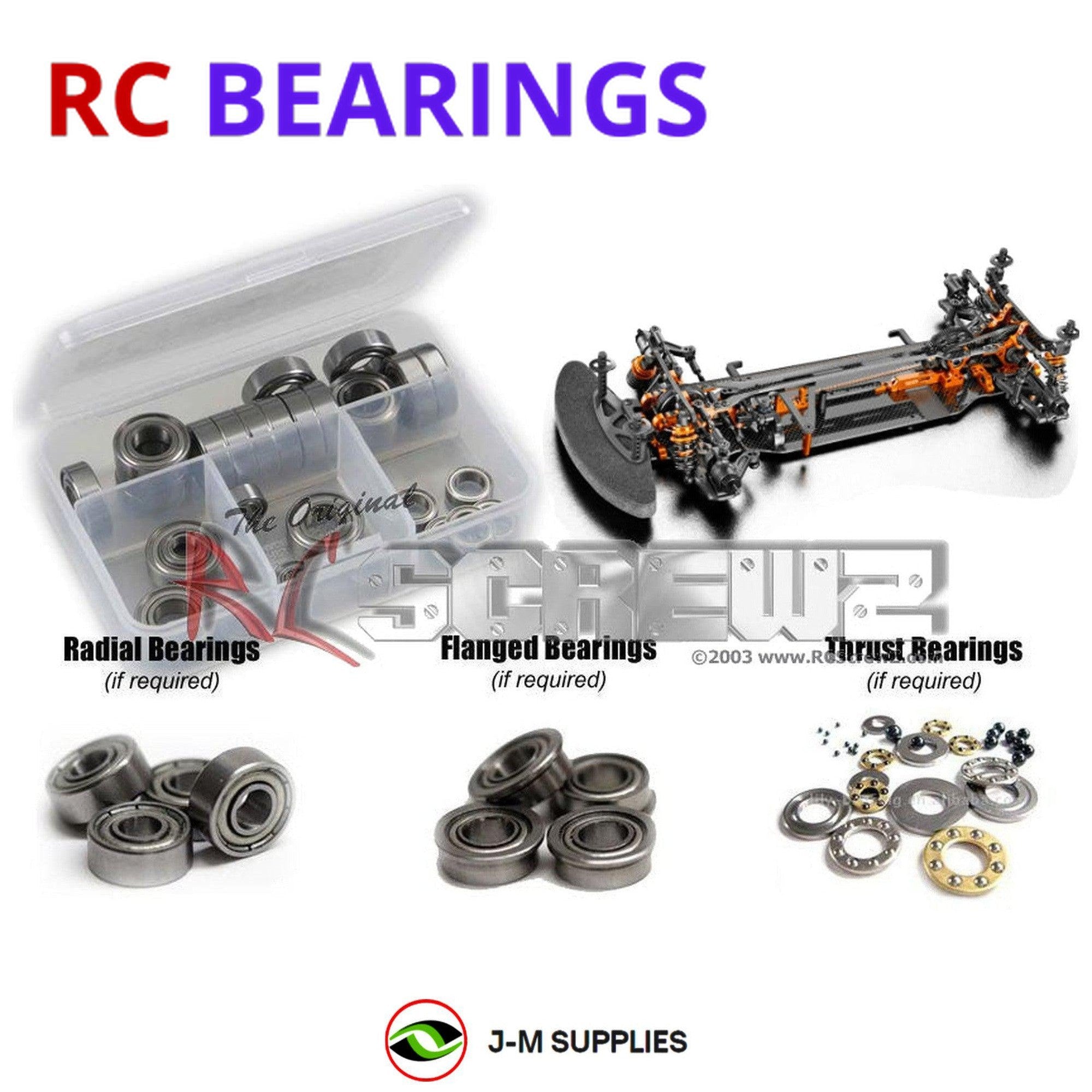 RCScrewZ Metal Shielded Bearing Kit xra072b for Team XRAY T4 2019 1/10 #300025 - Picture 1 of 12